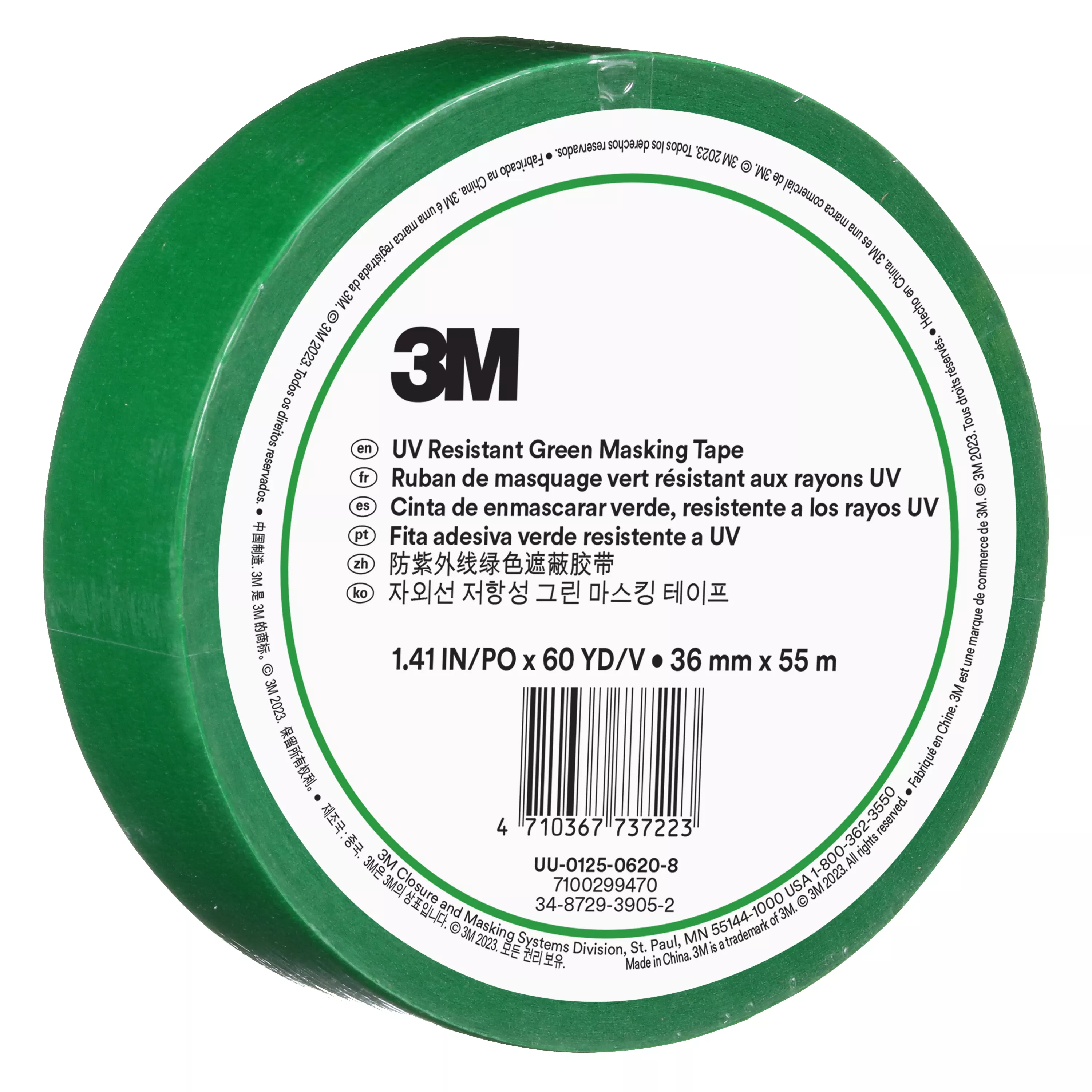 Product Number UVG | 3M™ UV Resistant Green Masking Tape