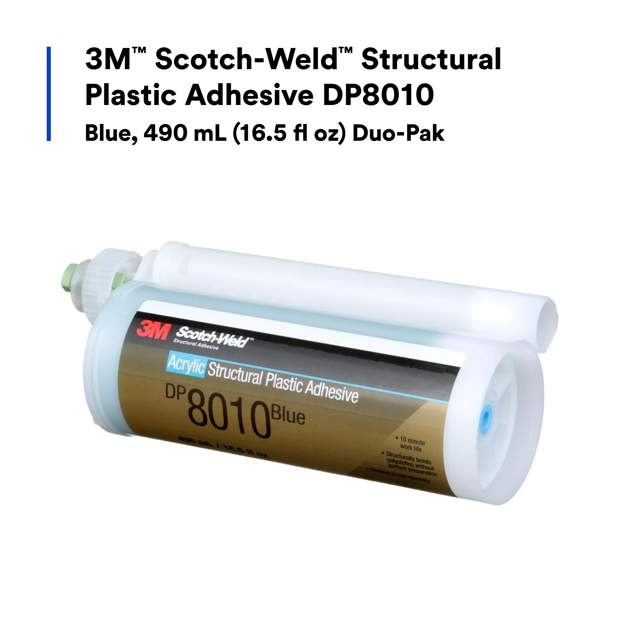 SKU 7100036719 | 3M™ Scotch-Weld™ Structural Plastic Adhesive DP8010