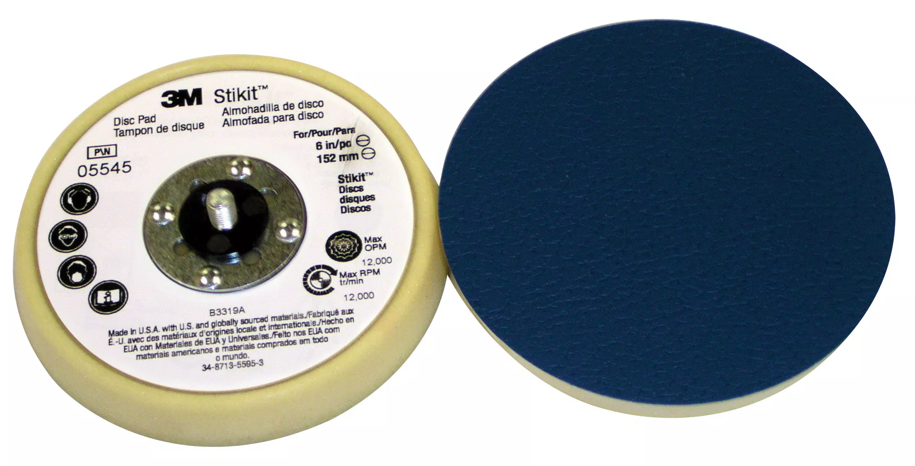 SKU 7100032986 | 3M™ Stikit™ Low Profile Finishing Disc Pad 05545