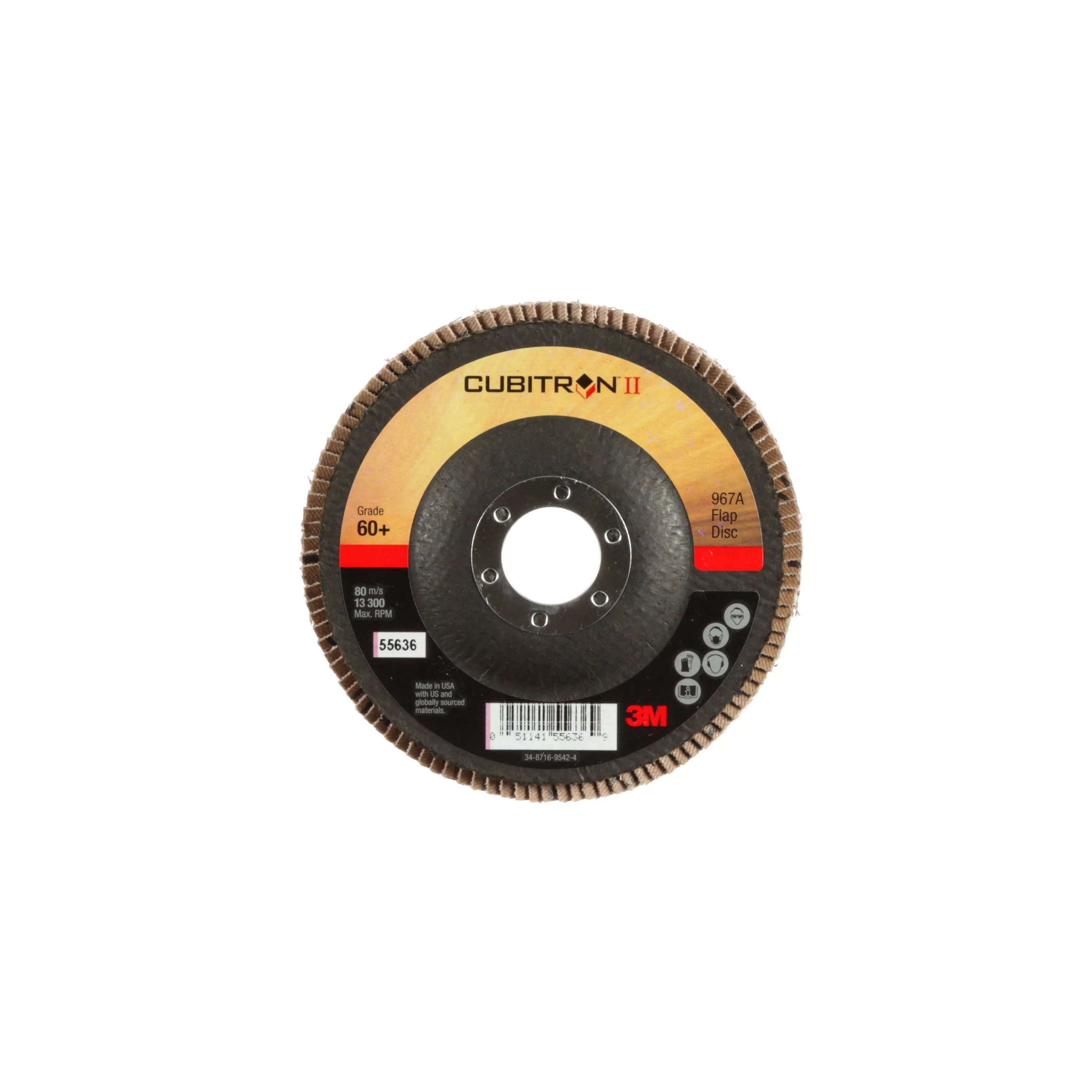 SKU 7010327062 | 3M™ Cubitron™ II Flap Disc 967A