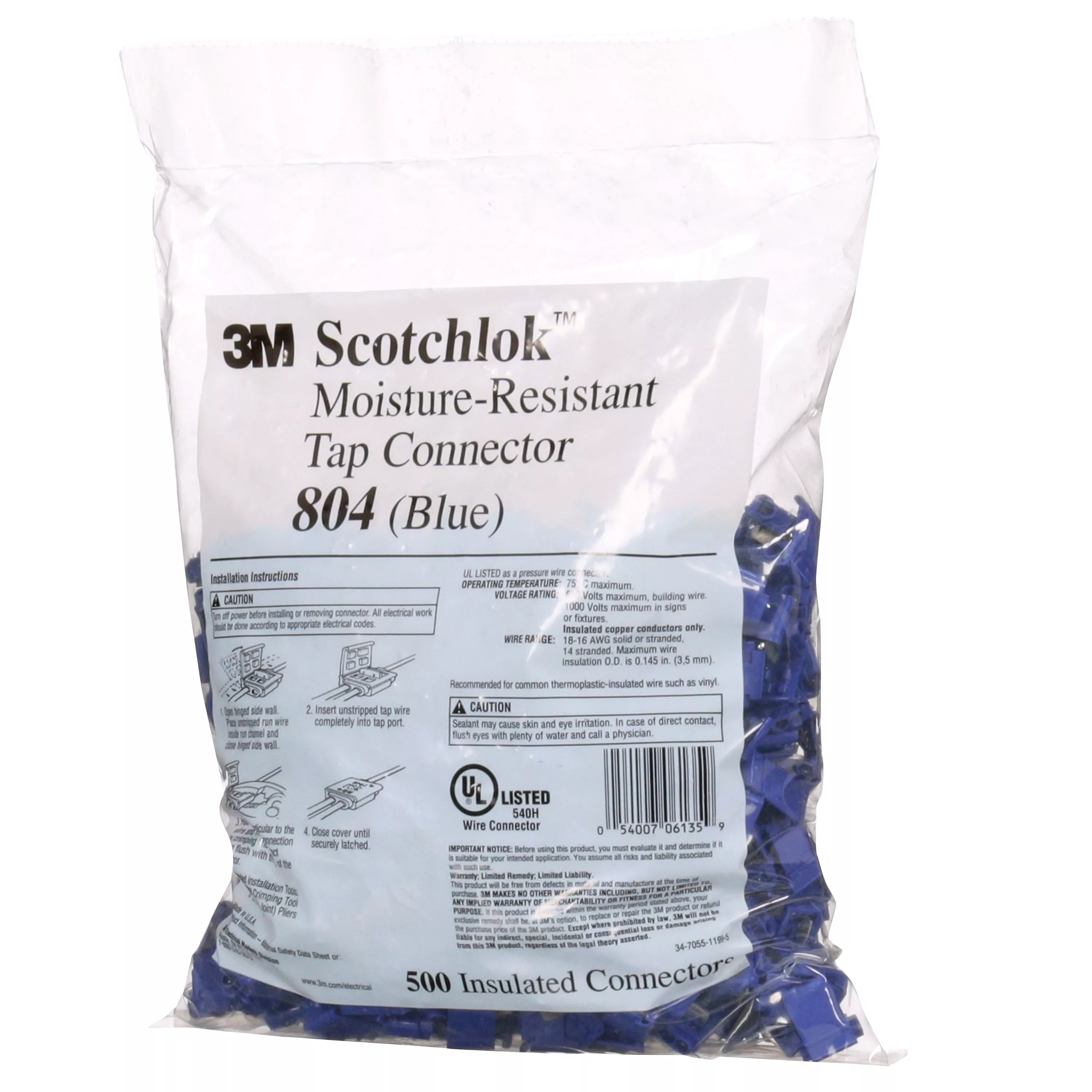 SKU 7100003537 | 3M™ Scotchlok™ Electrical IDC 804-BULK