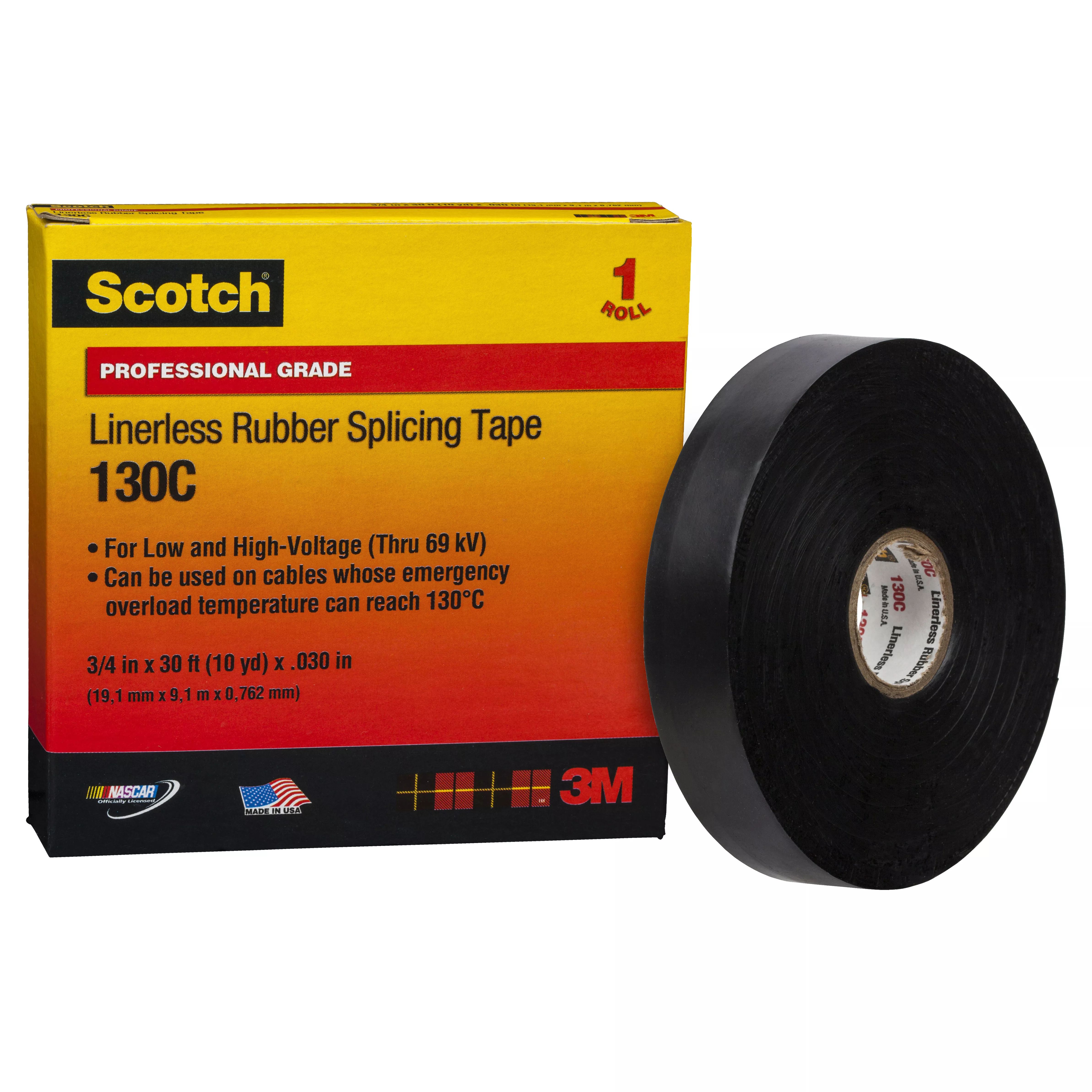 SKU 7000006085 | Scotch® Linerless Rubber Splicing Tape 130C