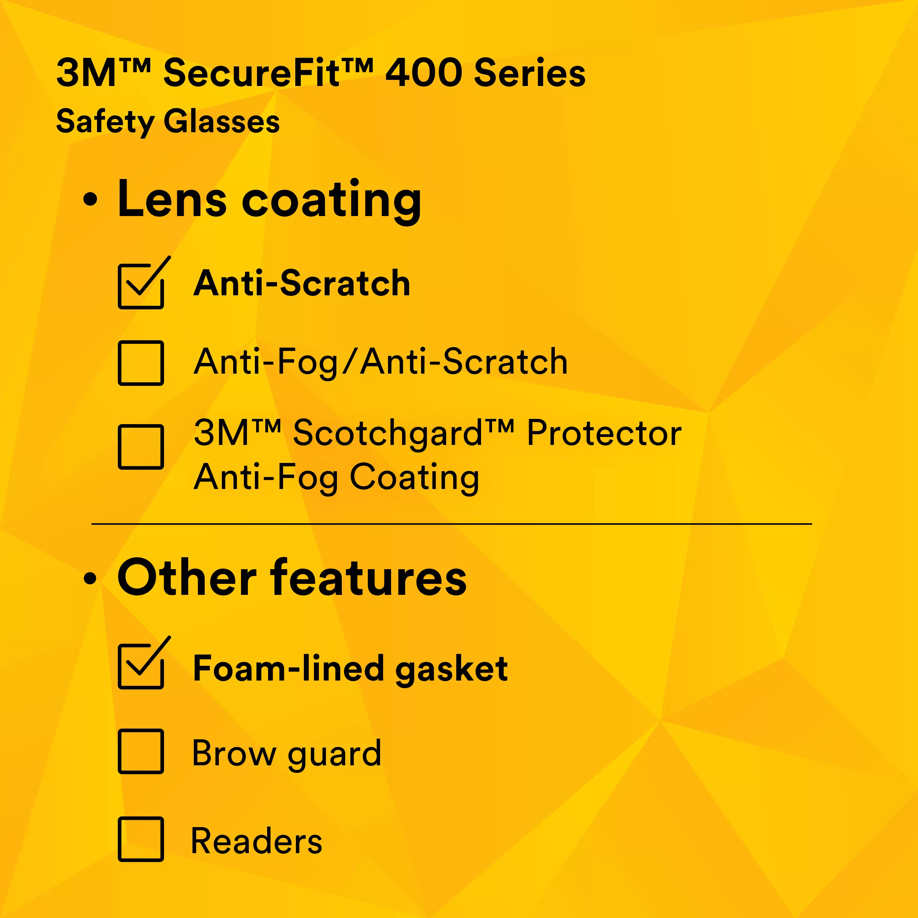 SKU 7100112223 | 3M™ SecureFit™ Protective Eyewear SF410AS-FM