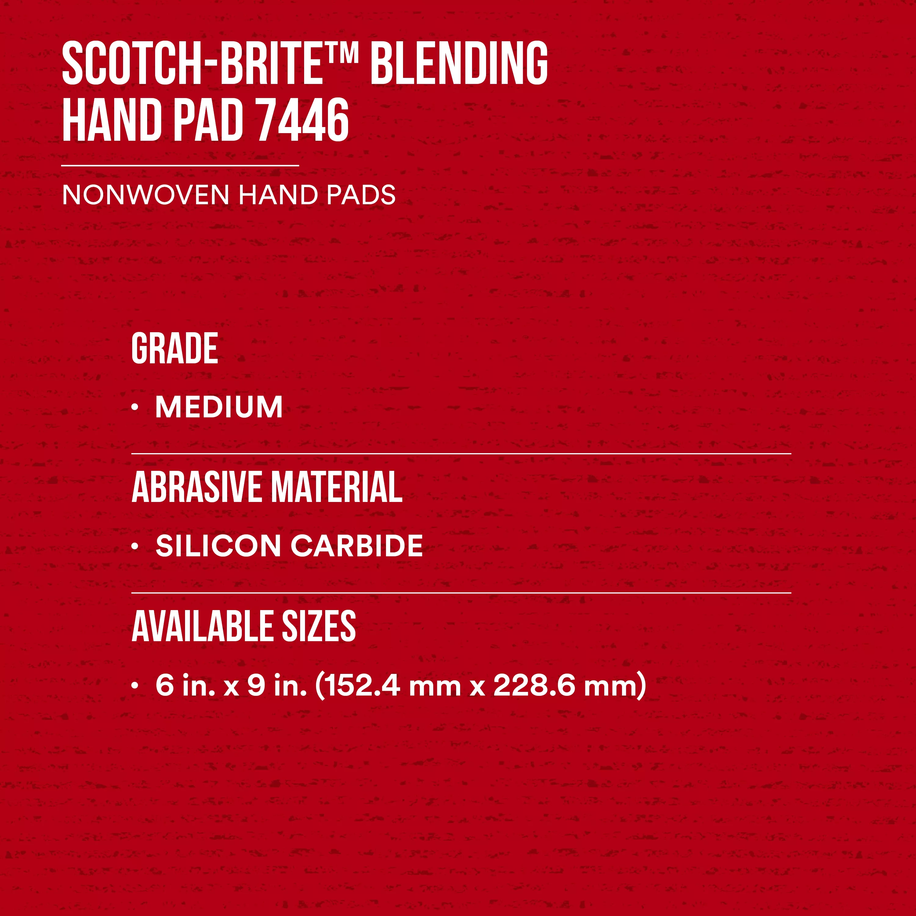 SKU 7010300875 | Scotch-Brite™ Blending Hand Pad 7446