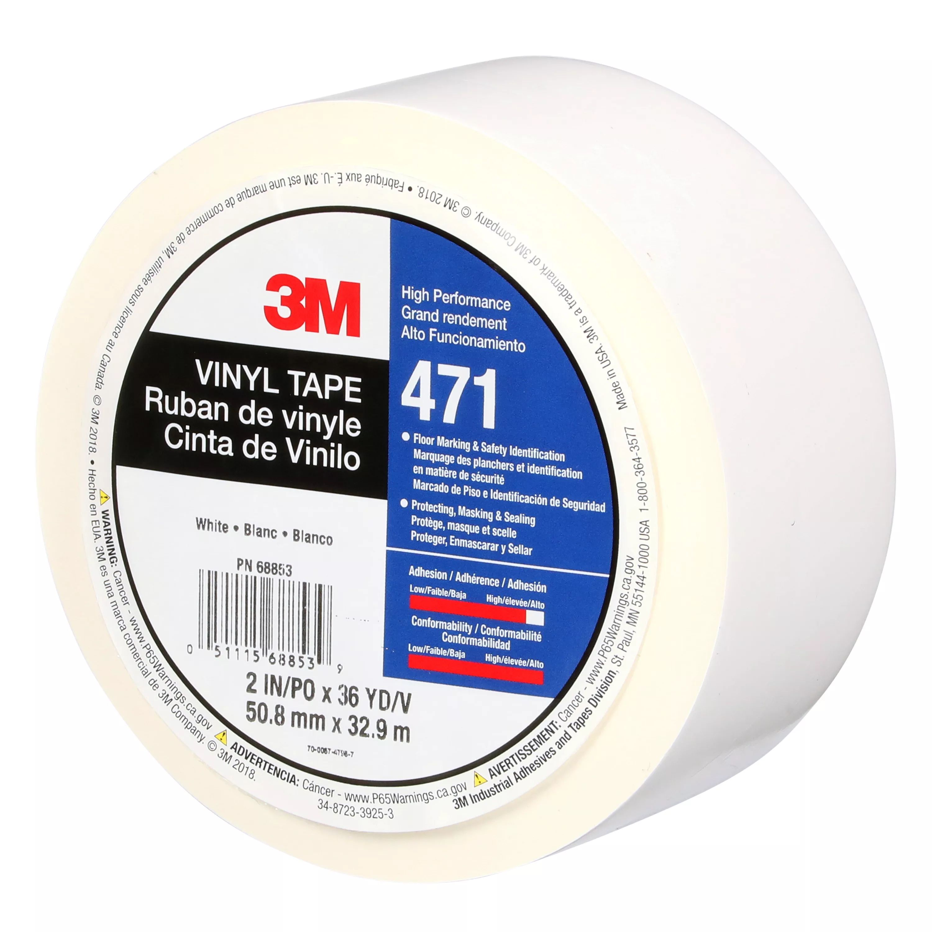 SKU 7100044650 | 3M™ Vinyl Tape 471