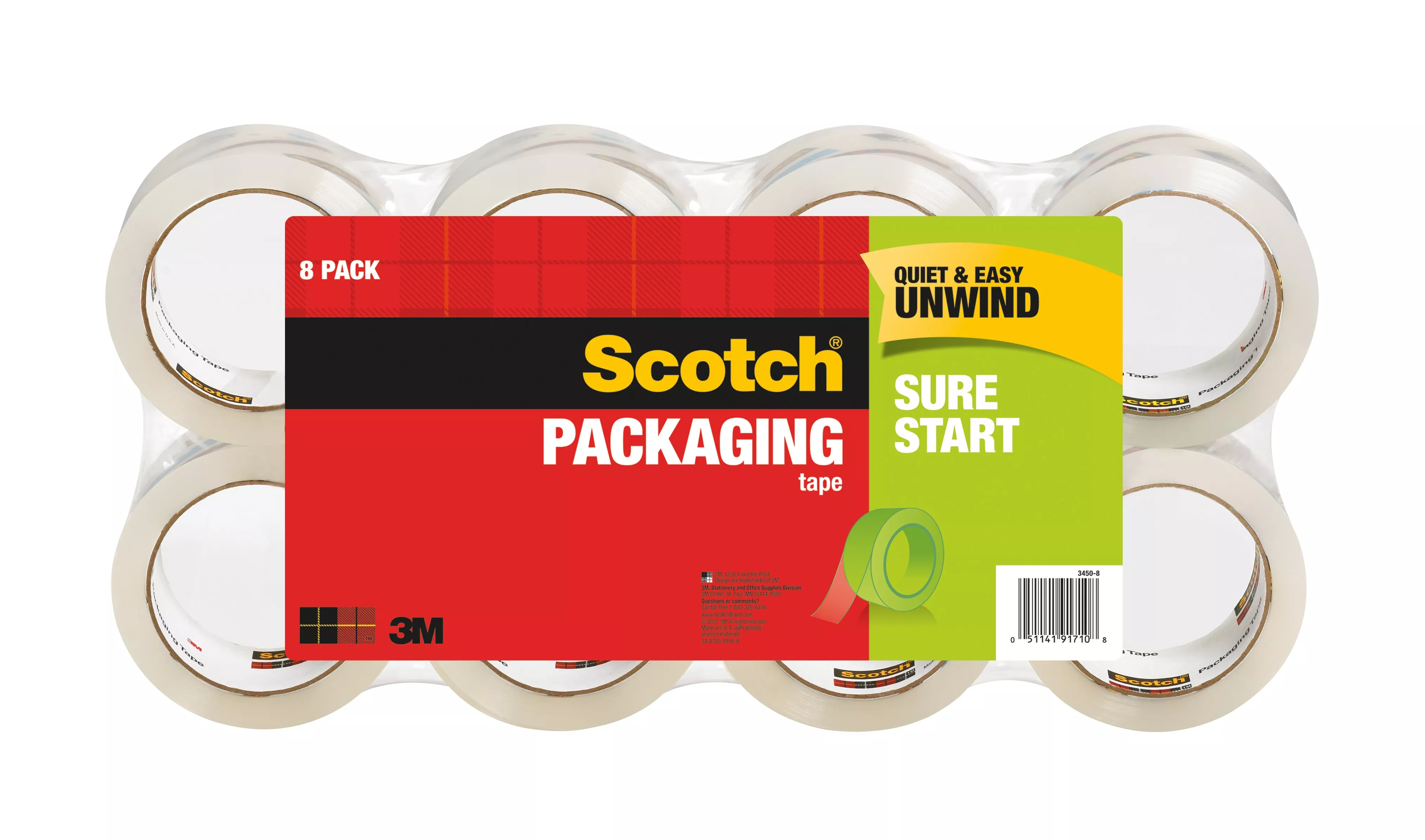 SKU 7010332415 | Scotch® Sure Start Shipping Packaging Tape 3450-8