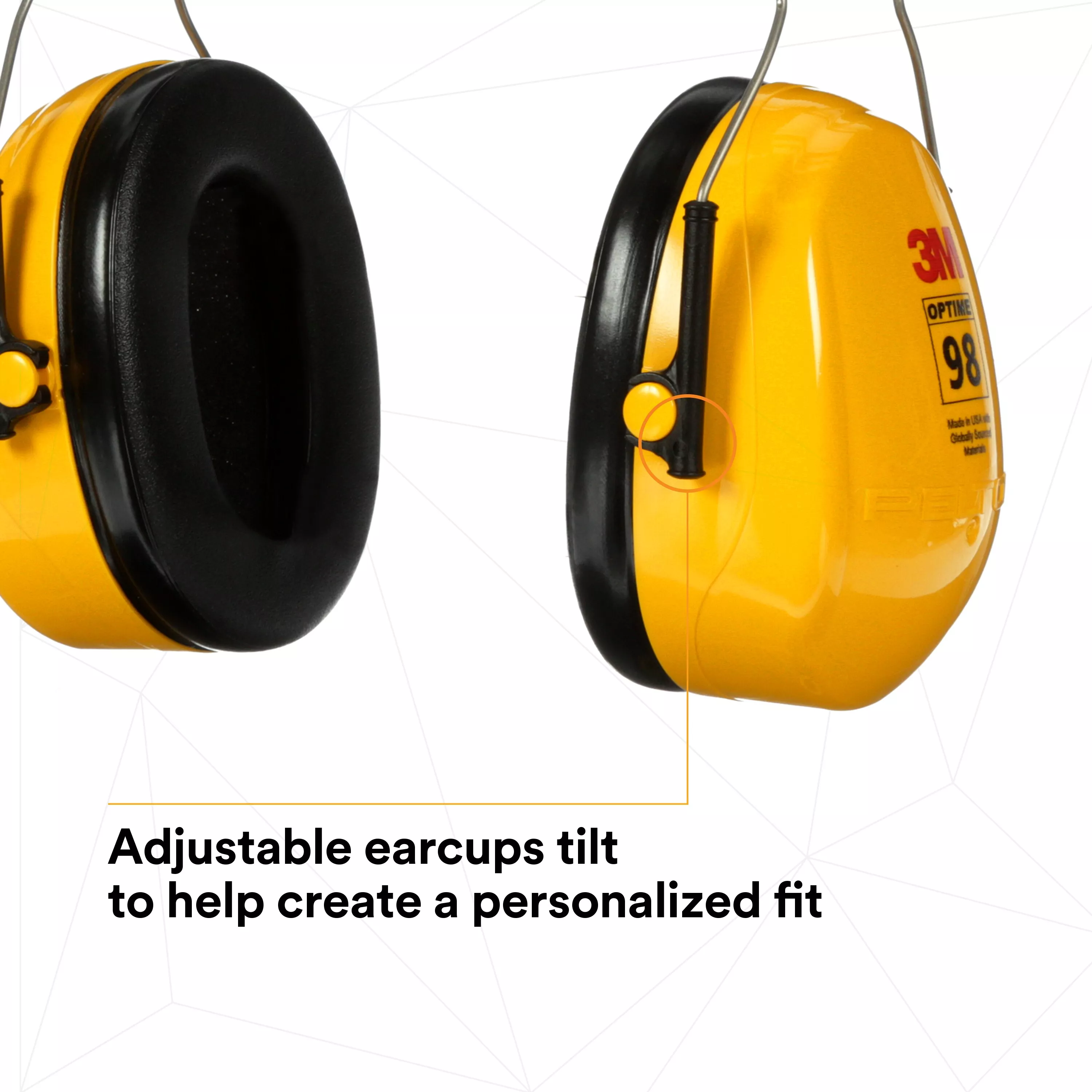 SKU 7000009670 | 3M™ PELTOR™ Optime™ 98 Earmuffs H9A