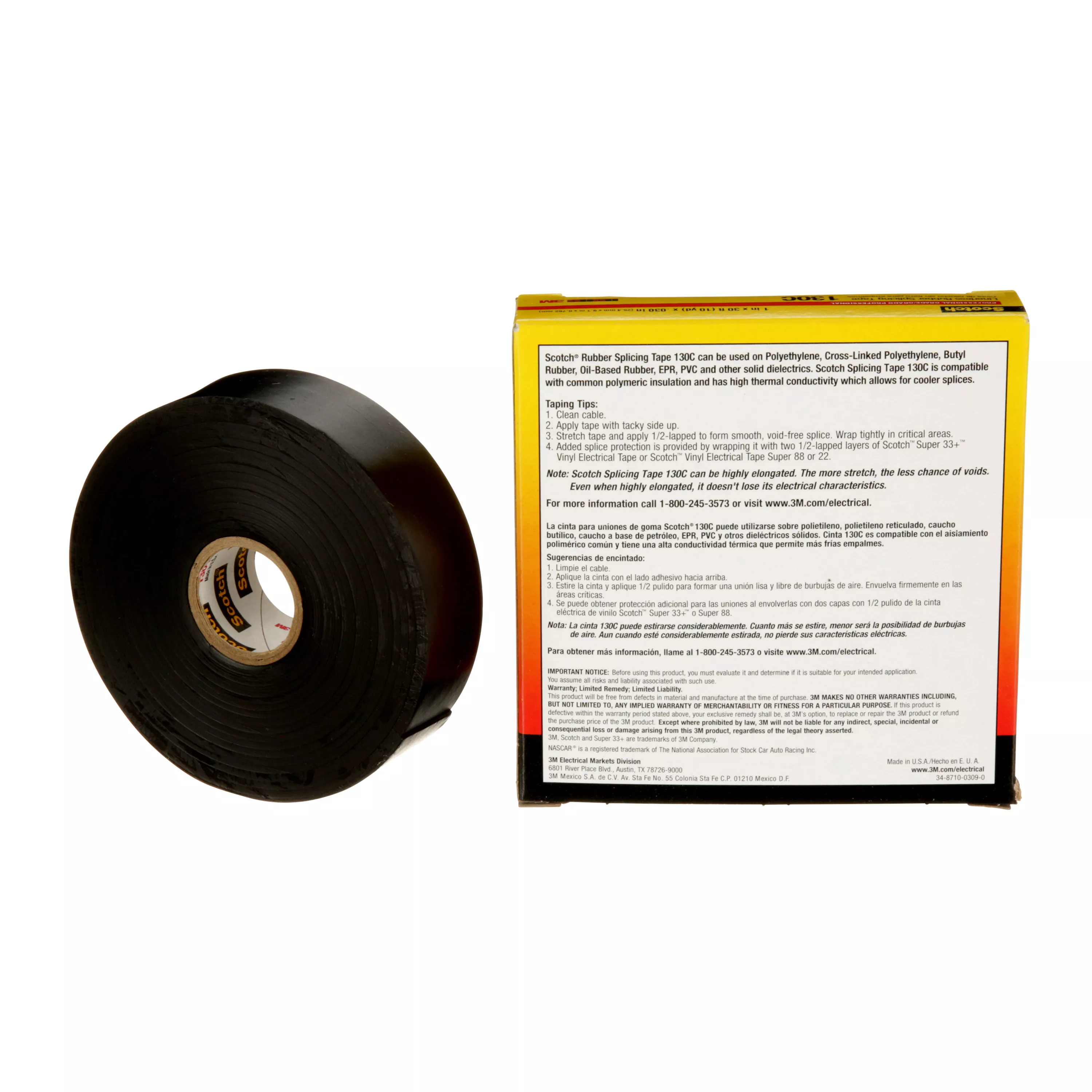 SKU 7000006090 | Scotch® Linerless Rubber Splicing Tape 130C