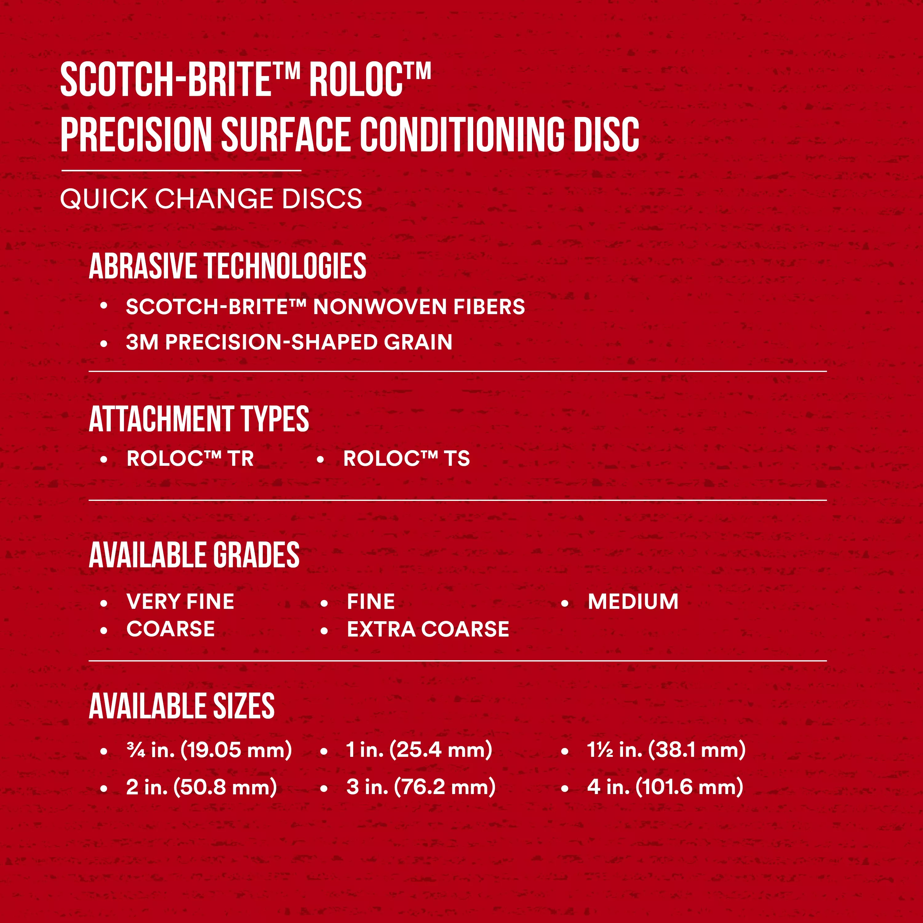 SKU 7100264446 | Scotch-Brite™ Roloc™ Precision Surface Conditioning Disc