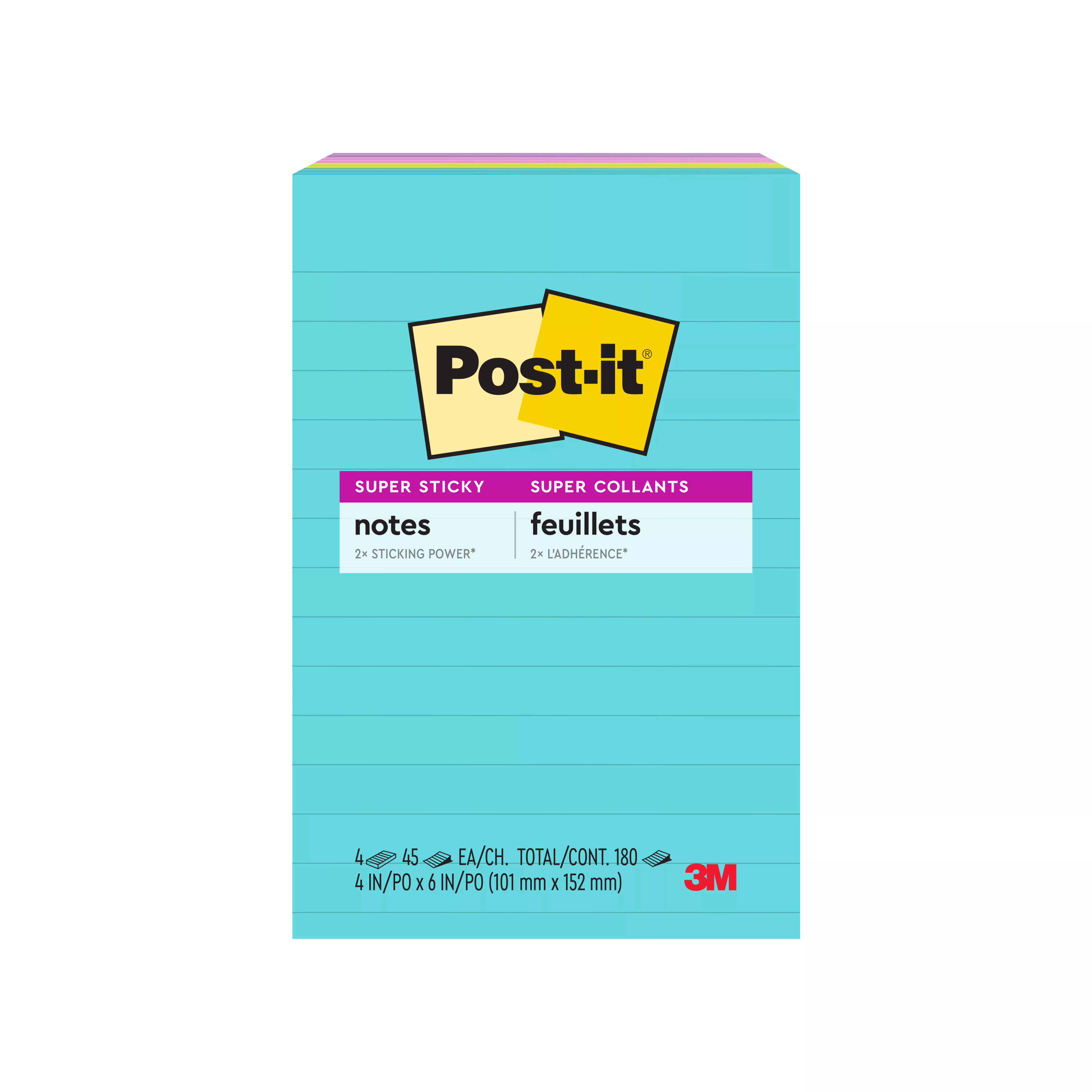 SKU 7100088536 | Post-it® Super Sticky Notes 4621-4SSMIA