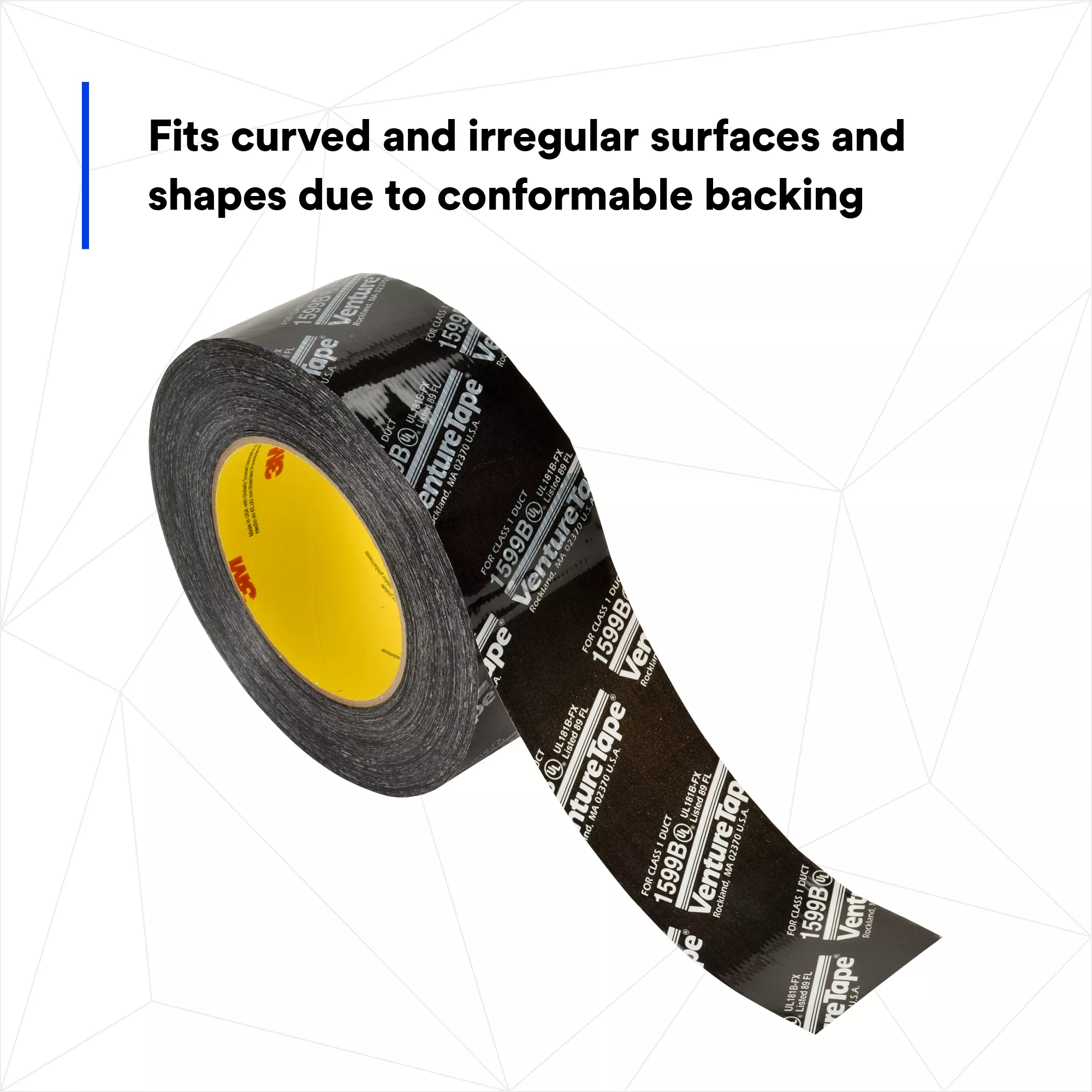 SKU 7100043816 | 3M™ Venture Tape™ UL181B-FX Polypropylene Duct Tape 1599B