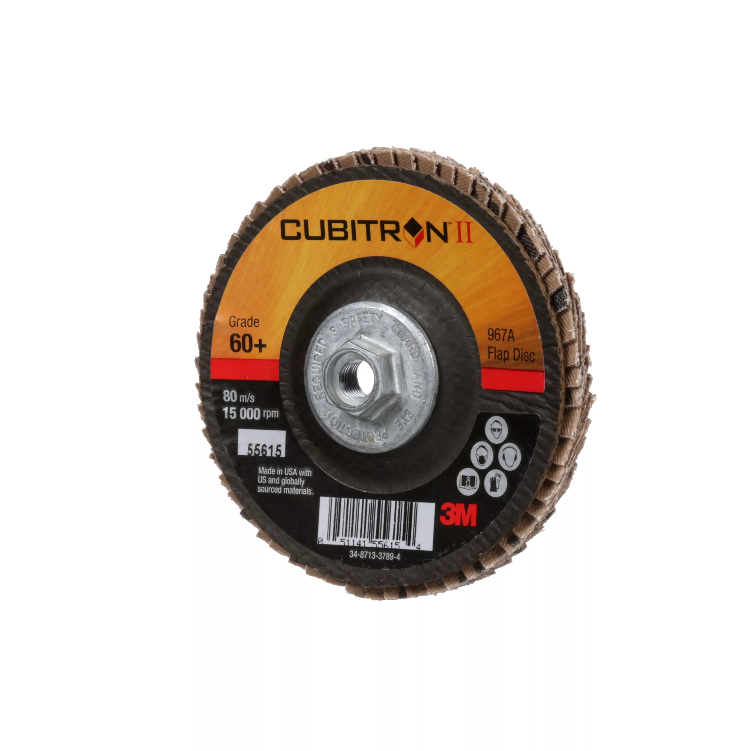 SKU 7010363293 | 3M™ Cubitron™ II Flap Disc 967A