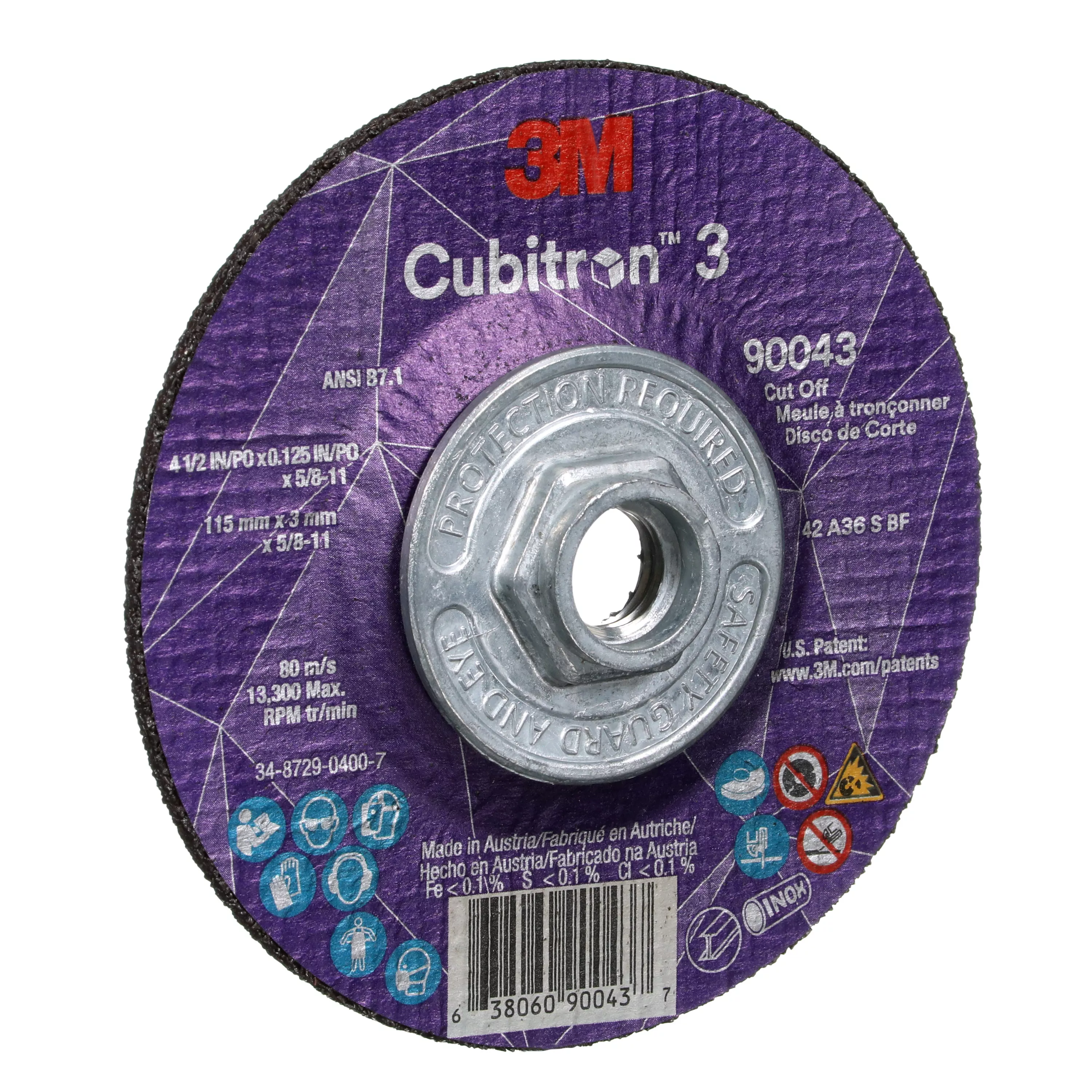 SKU 7100313187 | 3M™ Cubitron™ 3 Cut-Off Wheel