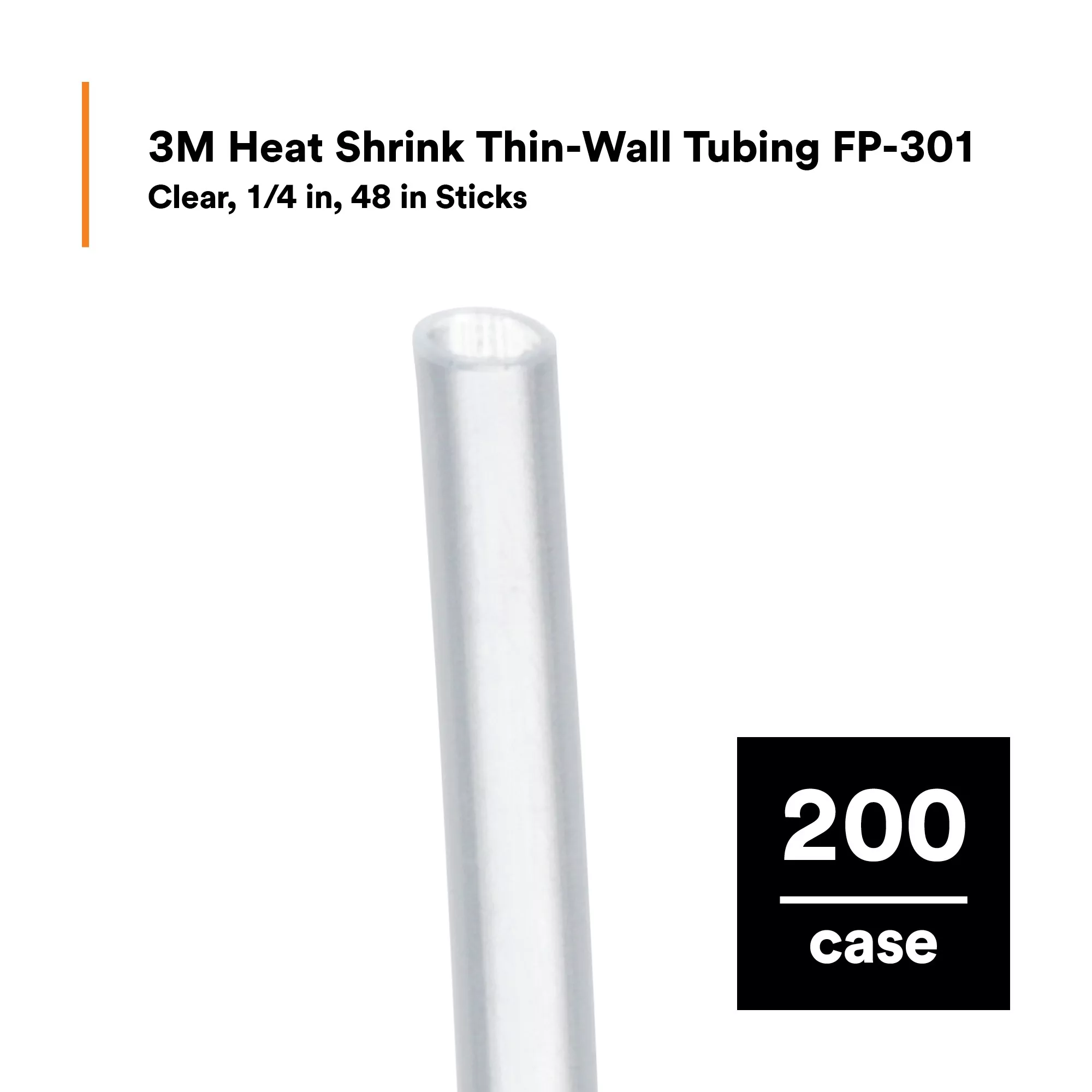 SKU 7000133607 | 3M™ Heat Shrink Thin-Wall Tubing FP-301-1/4-48