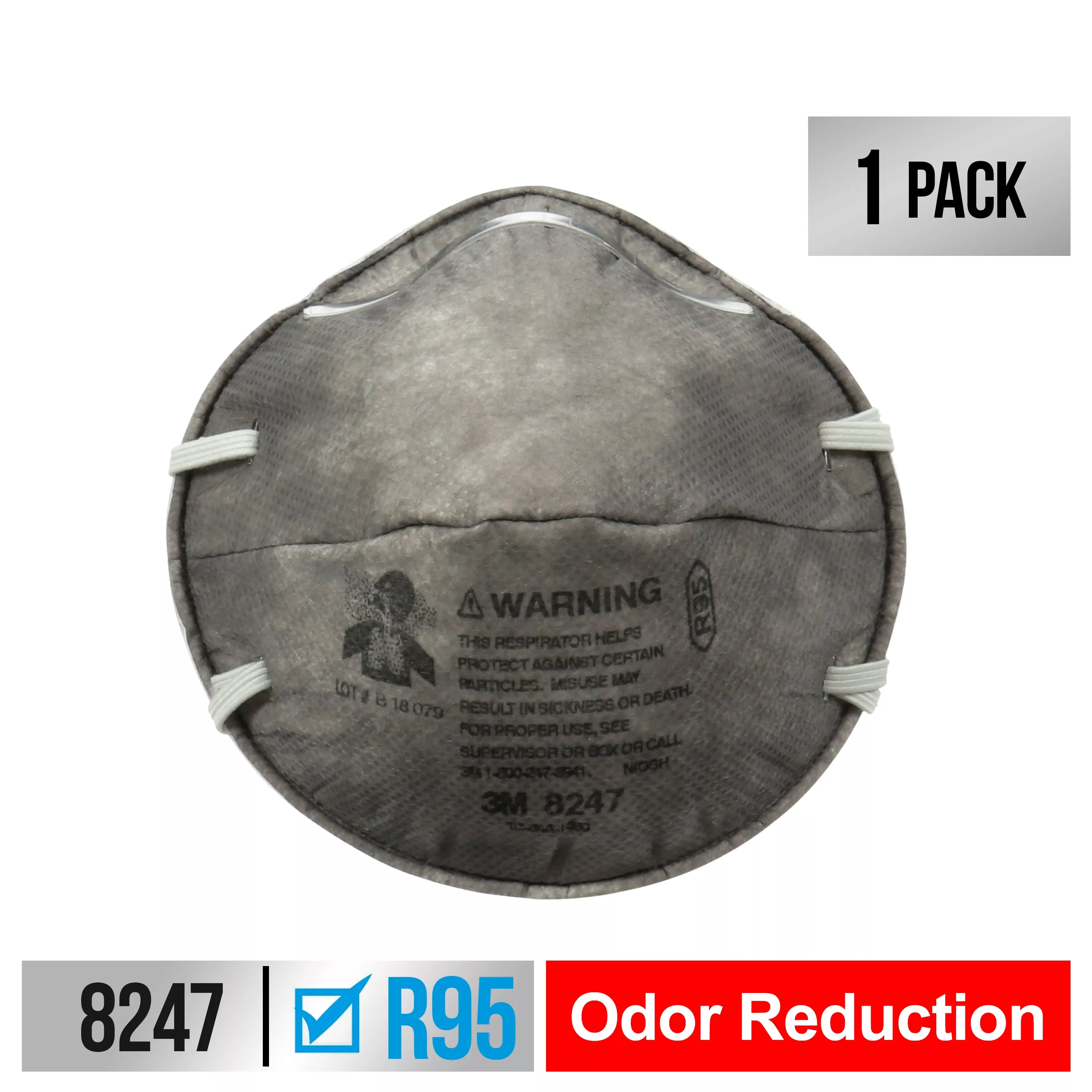 SKU 7100160544 | 3M™ Workshop Odor Respirator