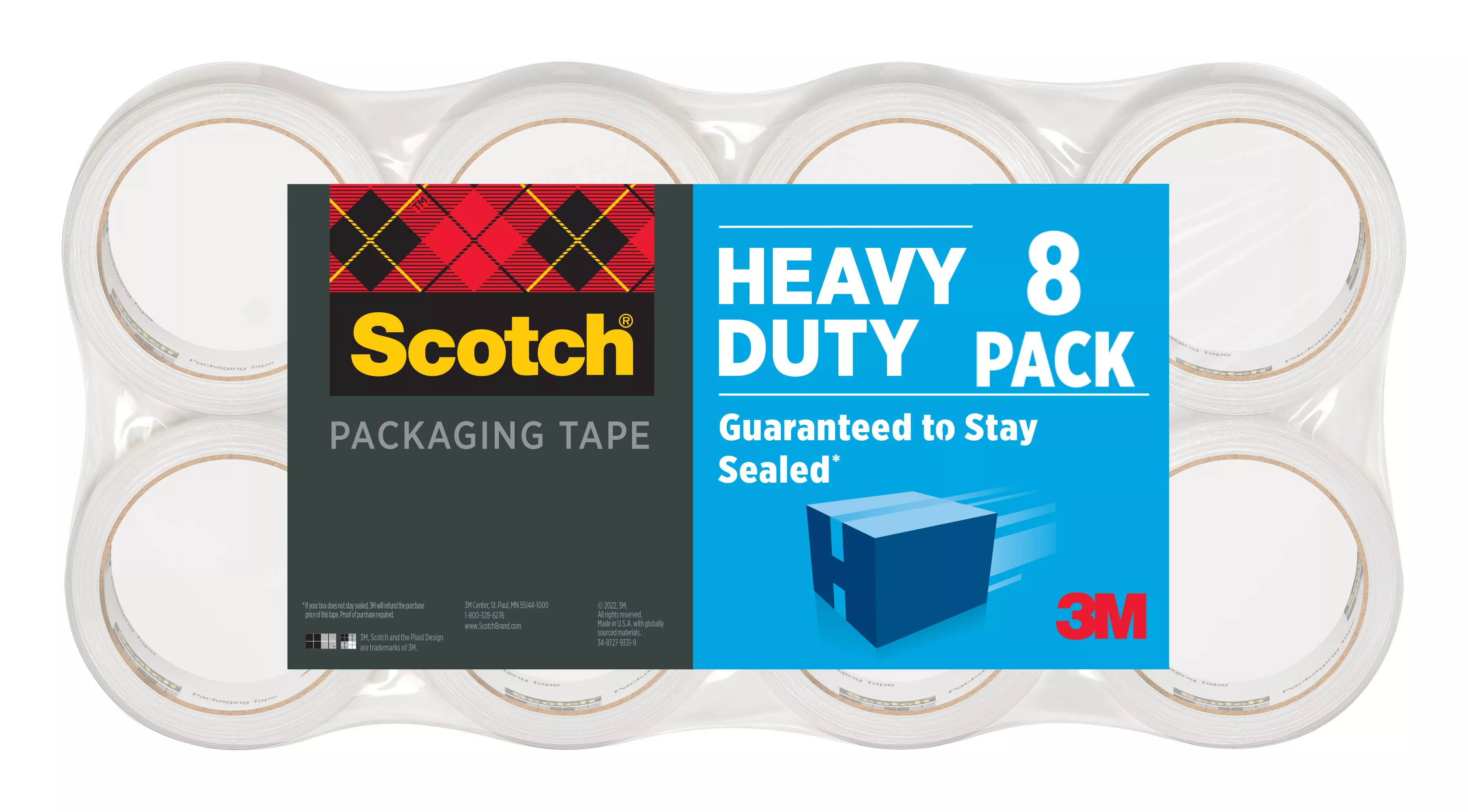 SKU 7100338858 | Scotch® Heavy Duty Shipping Packaging Tape 3850-8-DP300