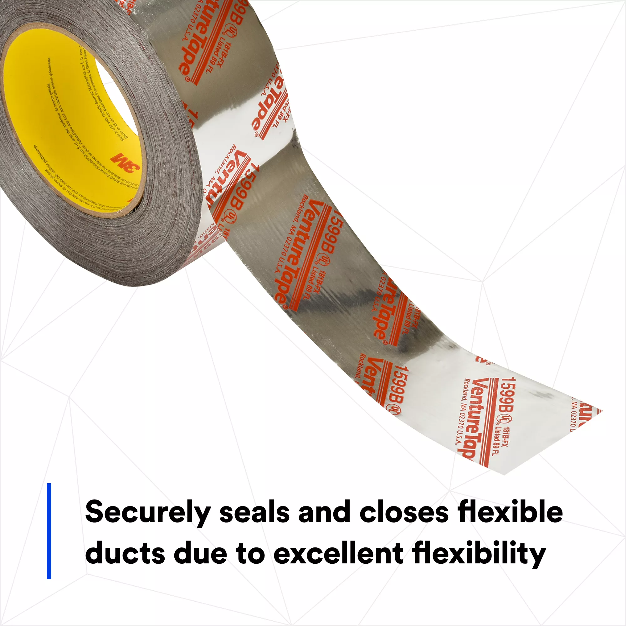 SKU 7100043760 | 3M™ Venture Tape™ UL181B-FX Polypropylene Duct Tape 1599B