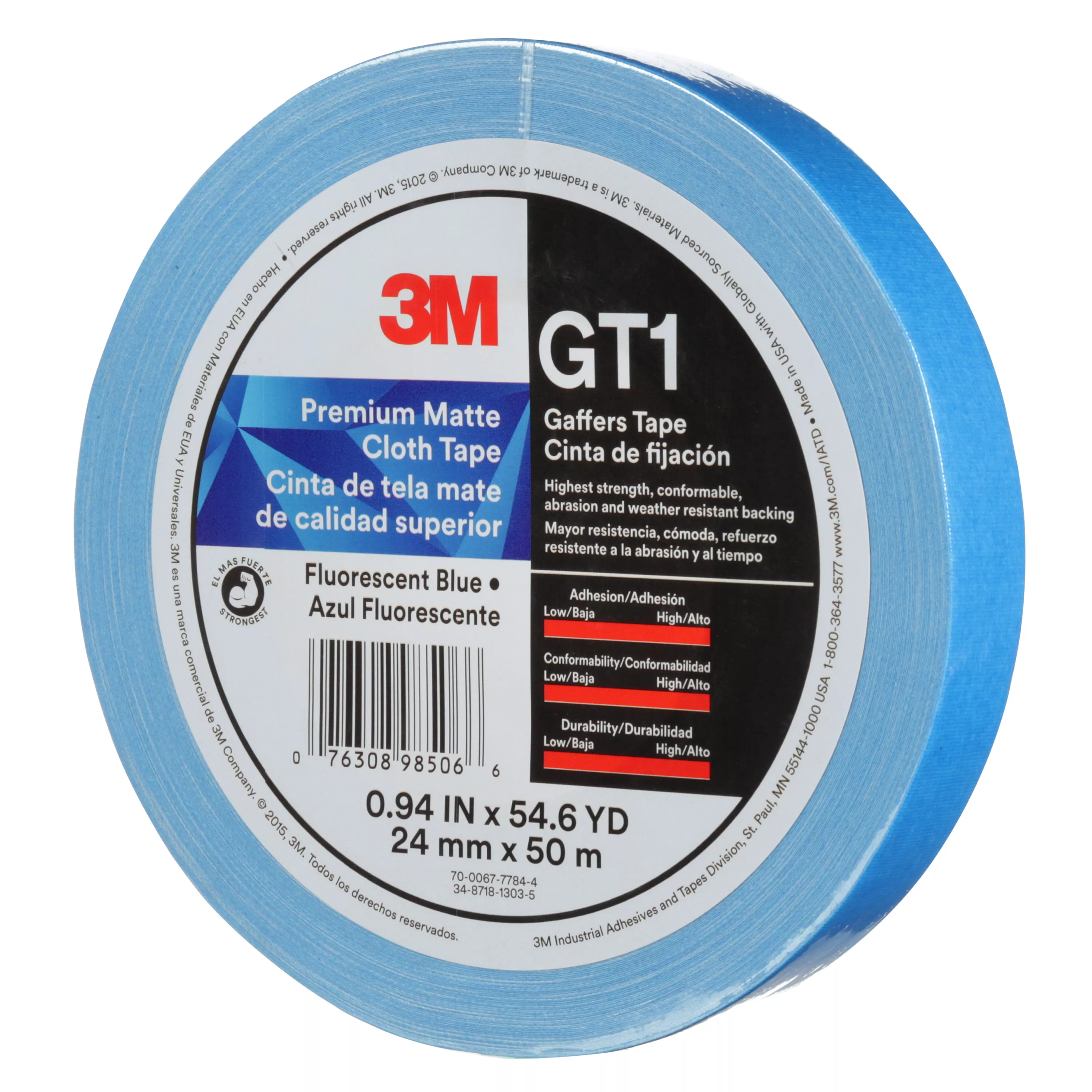 SKU 7010376458 | 3M™ Premium Matte Cloth (Gaffers) Tape GT1