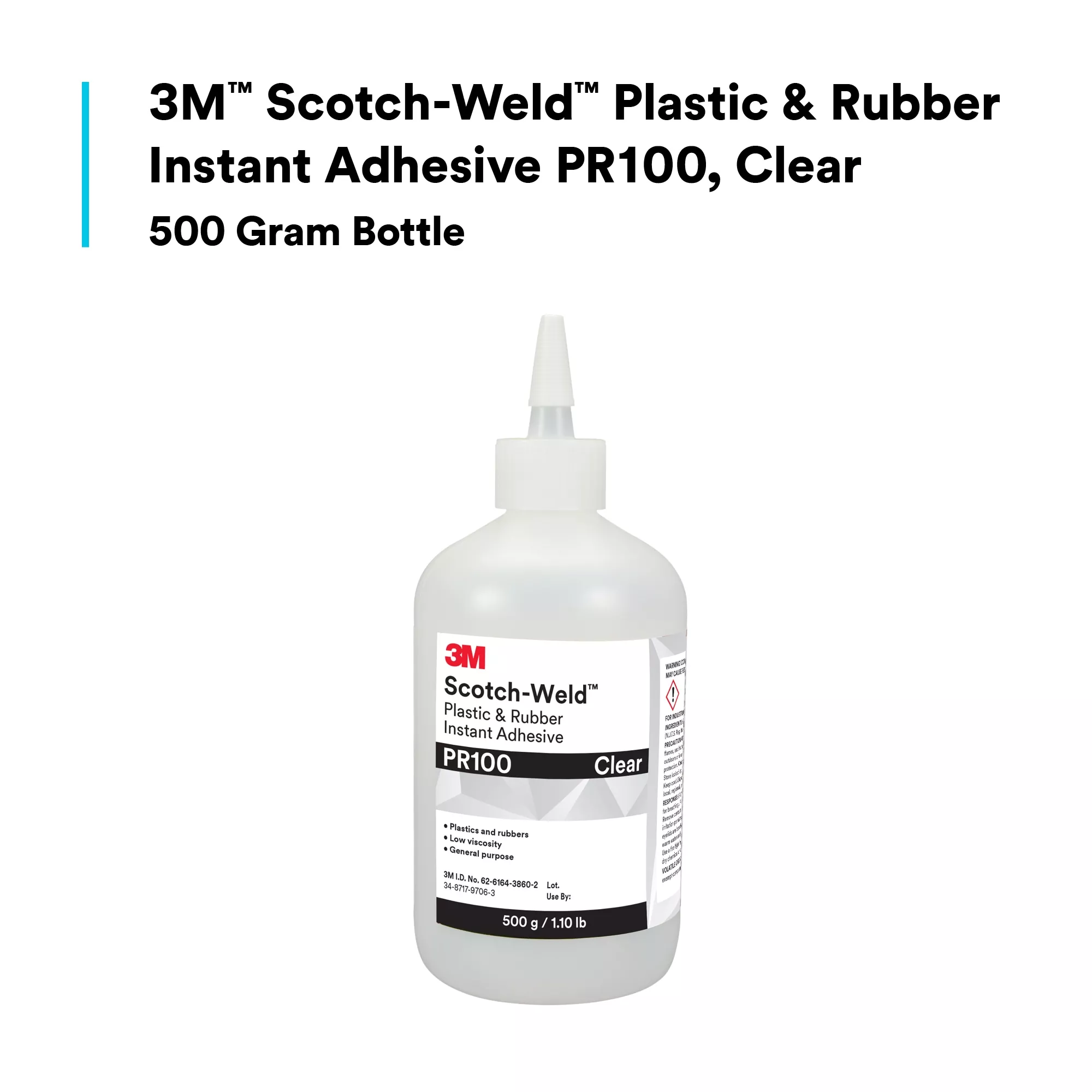 SKU 7100039200 | 3M™ Scotch-Weld™ Plastic & Rubber Instant Adhesive PR100