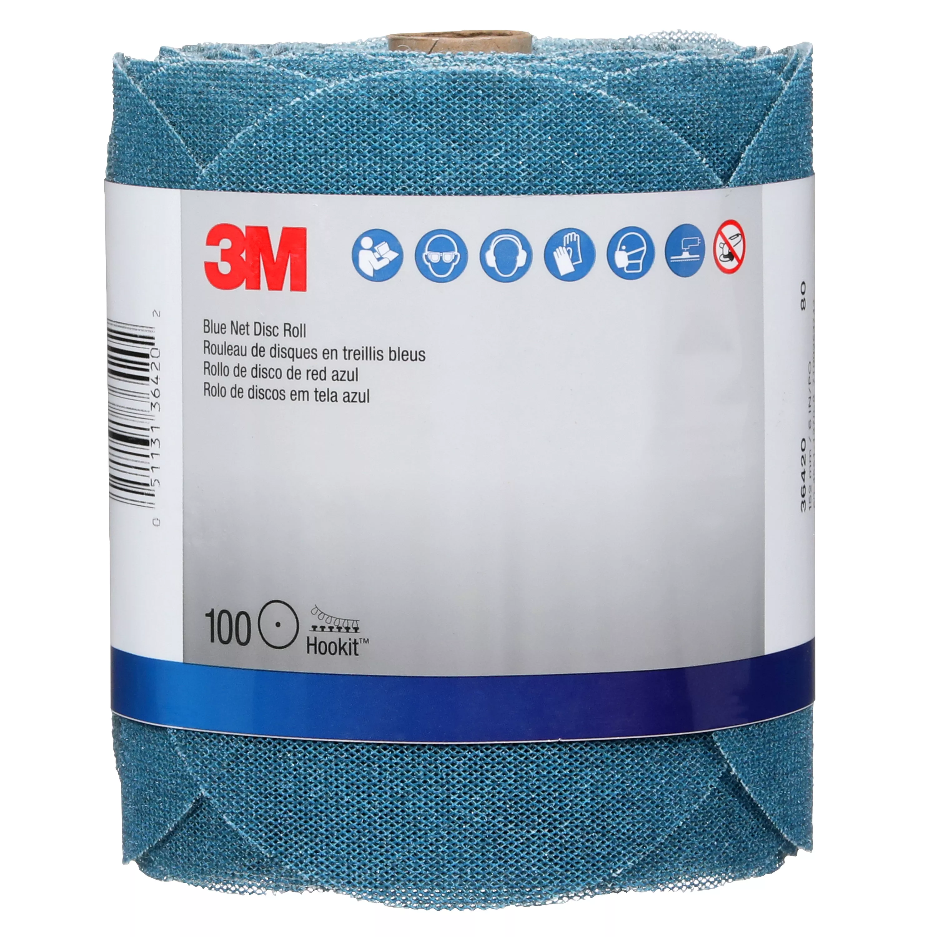 SKU 7100253742 | 3M™ Blue Net Disc Roll 36420