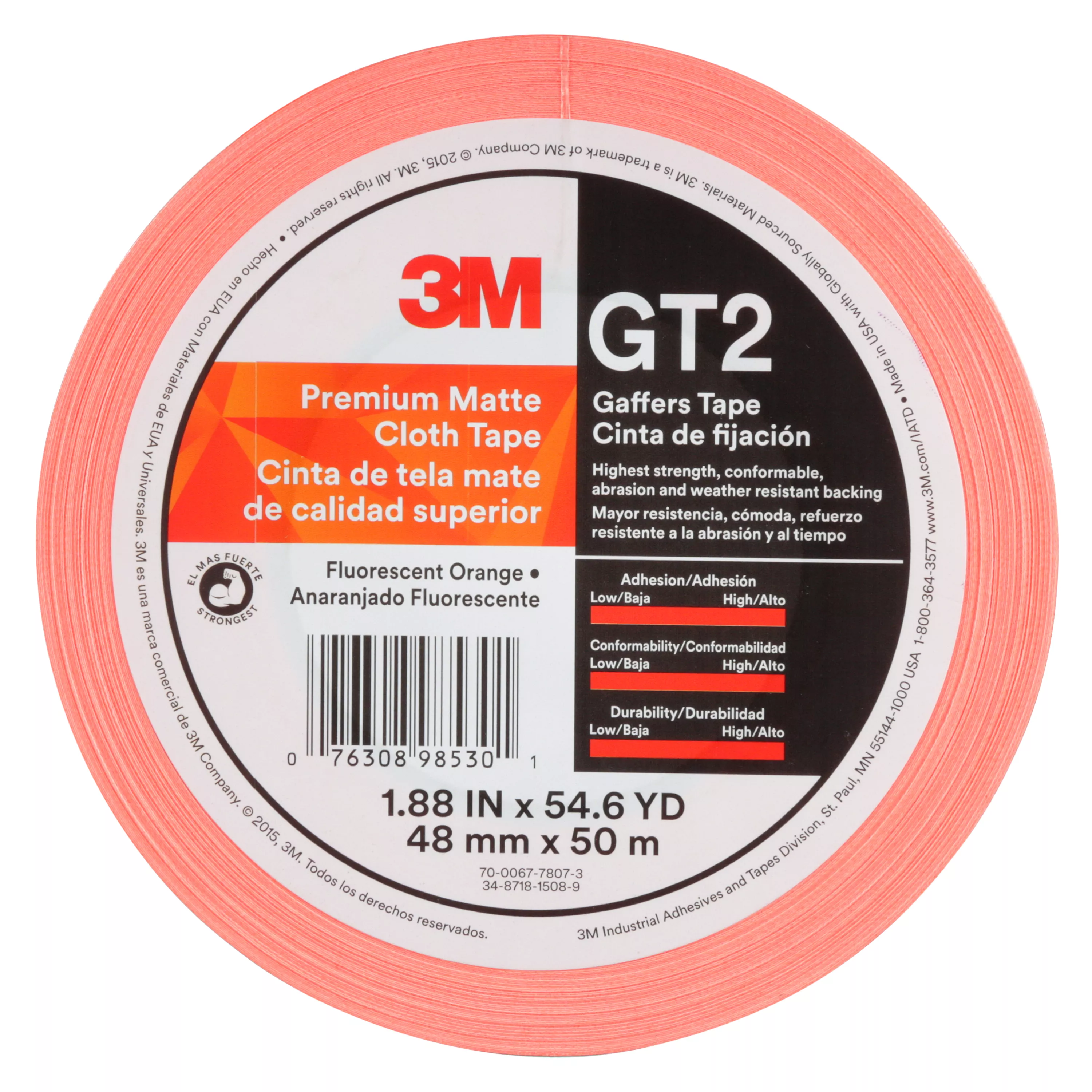 UPC 00076308985301 | 3M™ Premium Matte Cloth (Gaffers) Tape GT2