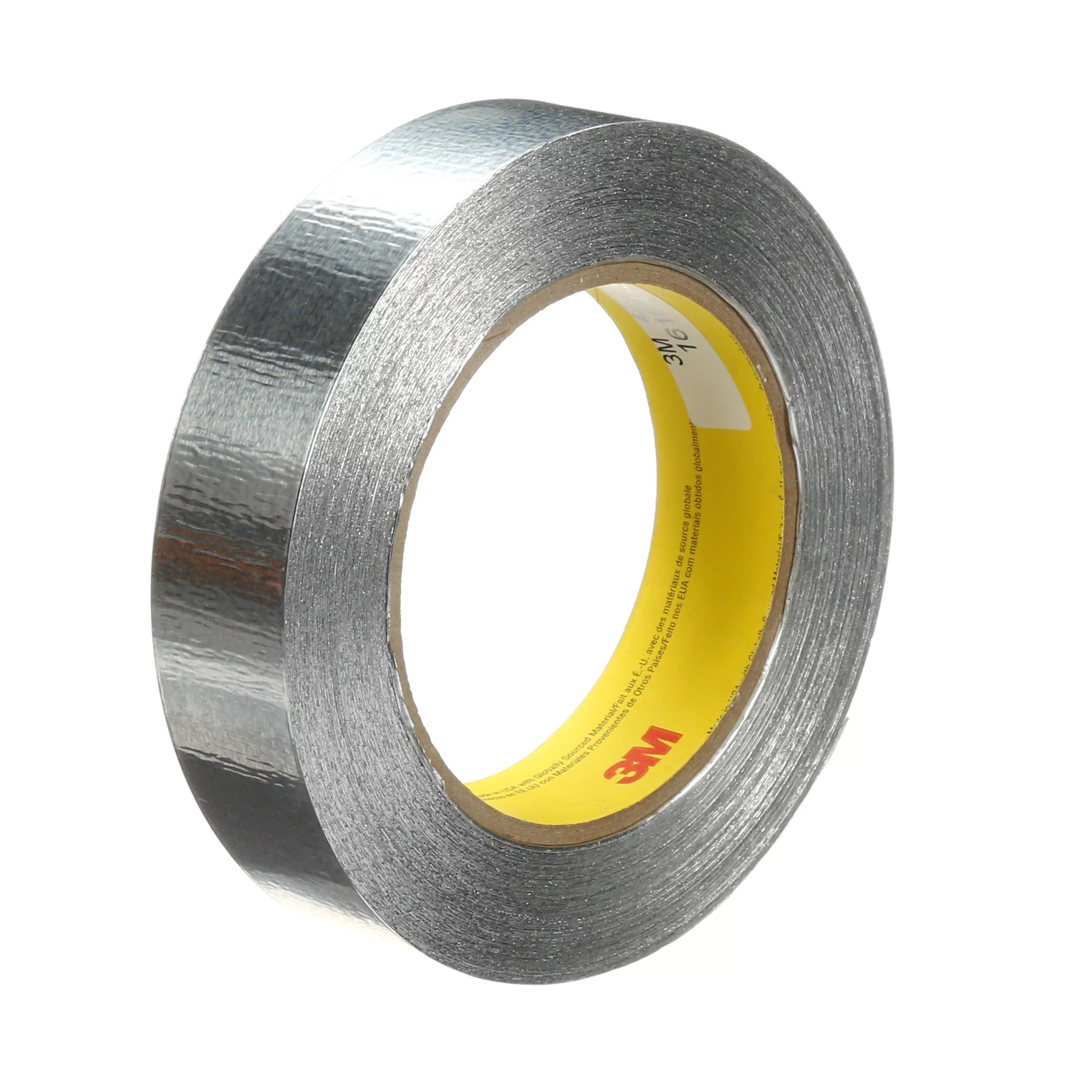 3M™ Aluminum Foil Tape 425, Silver, 1 in x 60 yd, 4.6 mil, 36 Roll/Case