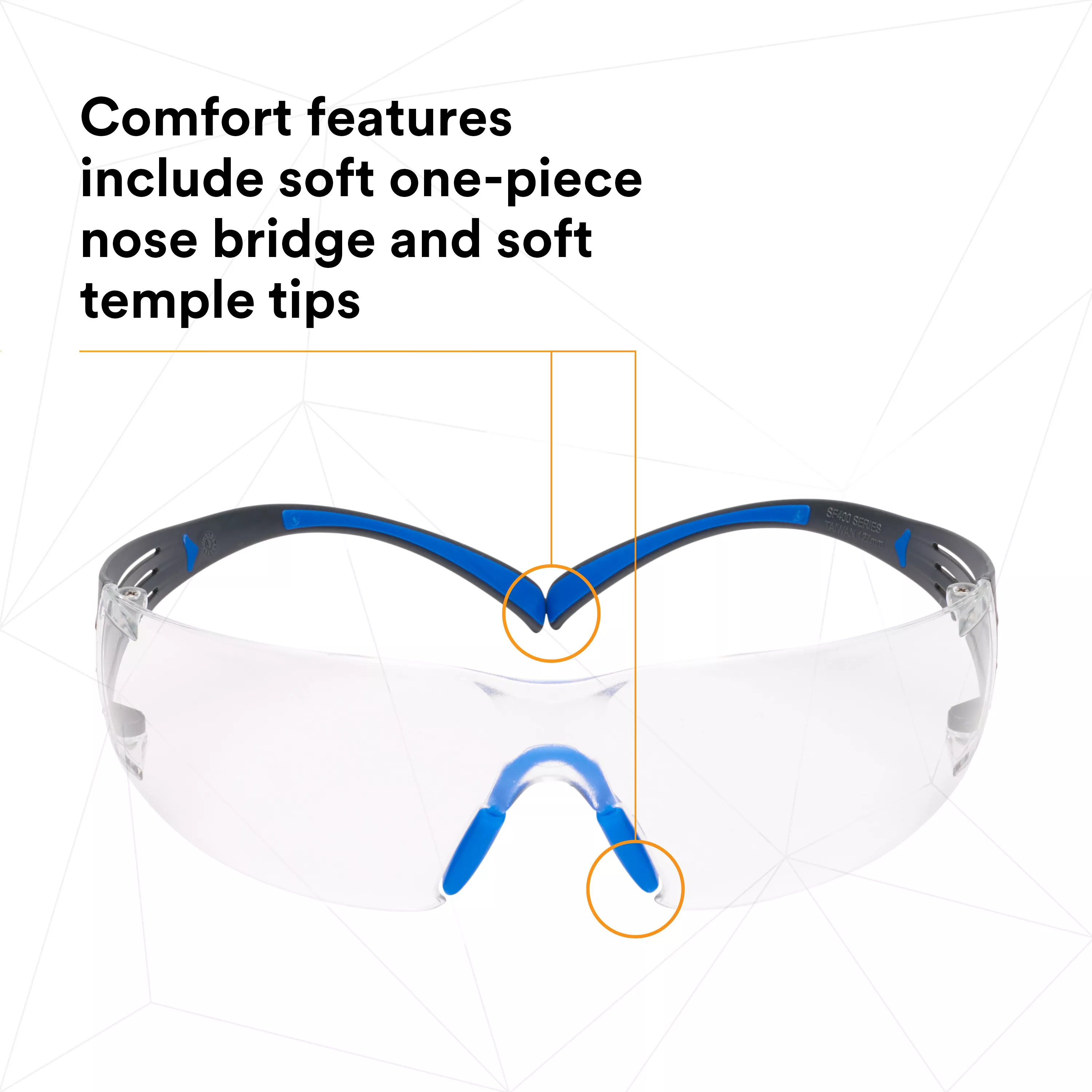 SKU 7100150838 | 3M™ SecureFit™ Safety Glasses SF401SGAF-BLU