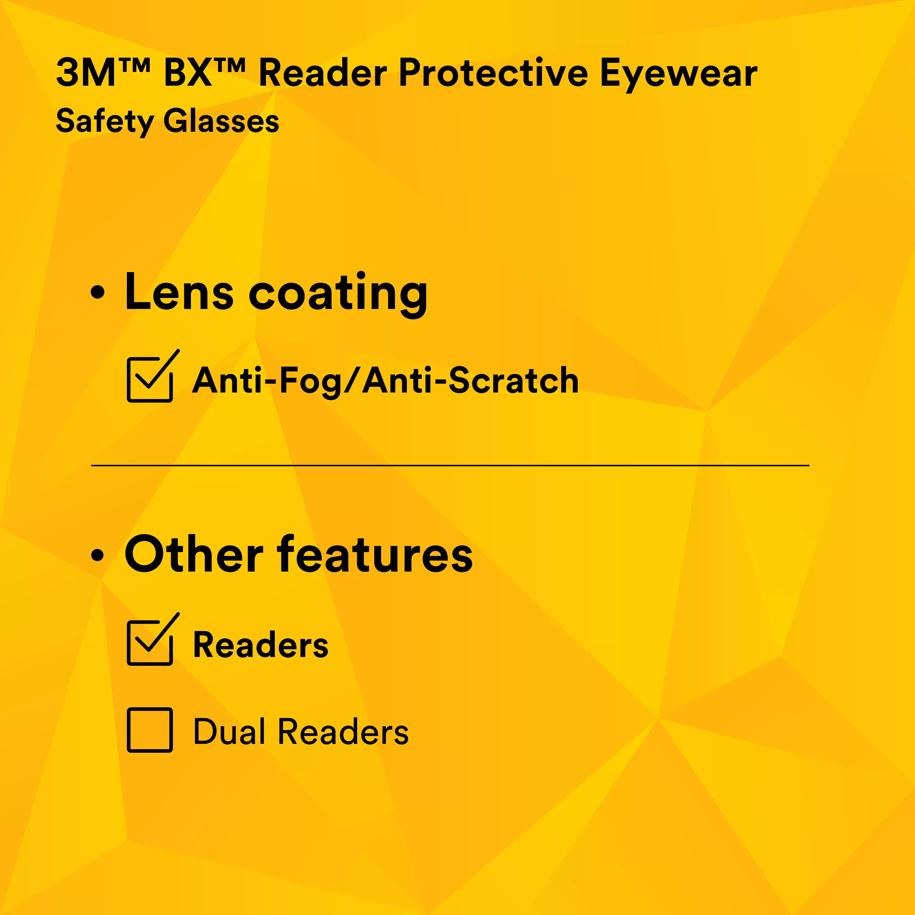 SKU 7000127490 | 3M™ BX™ Reader Protective Eyewear 11374-00000-20