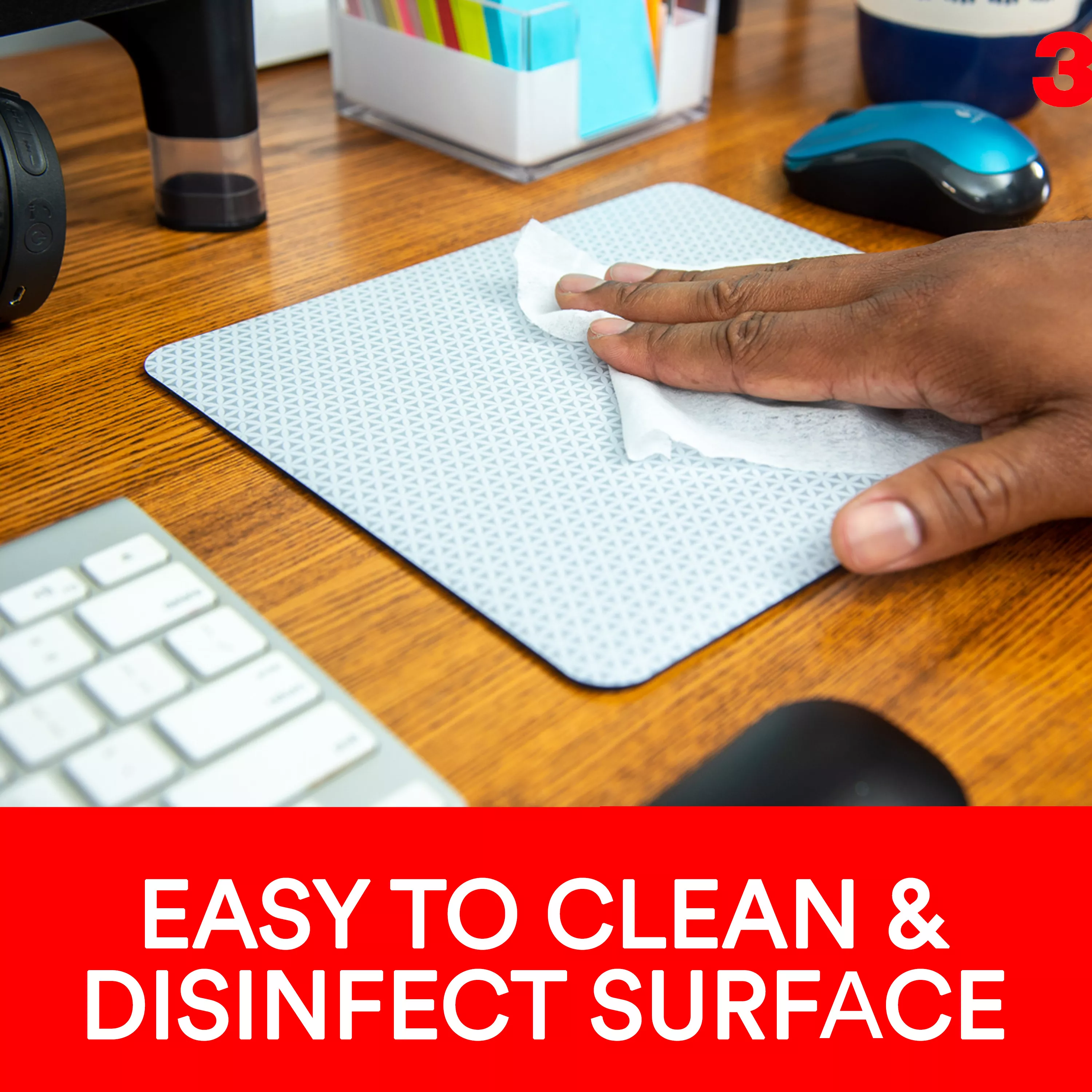 SKU 7100037399 | 3M™ Precise™ Mouse Pad Enhances the Precision of Optical Mice 