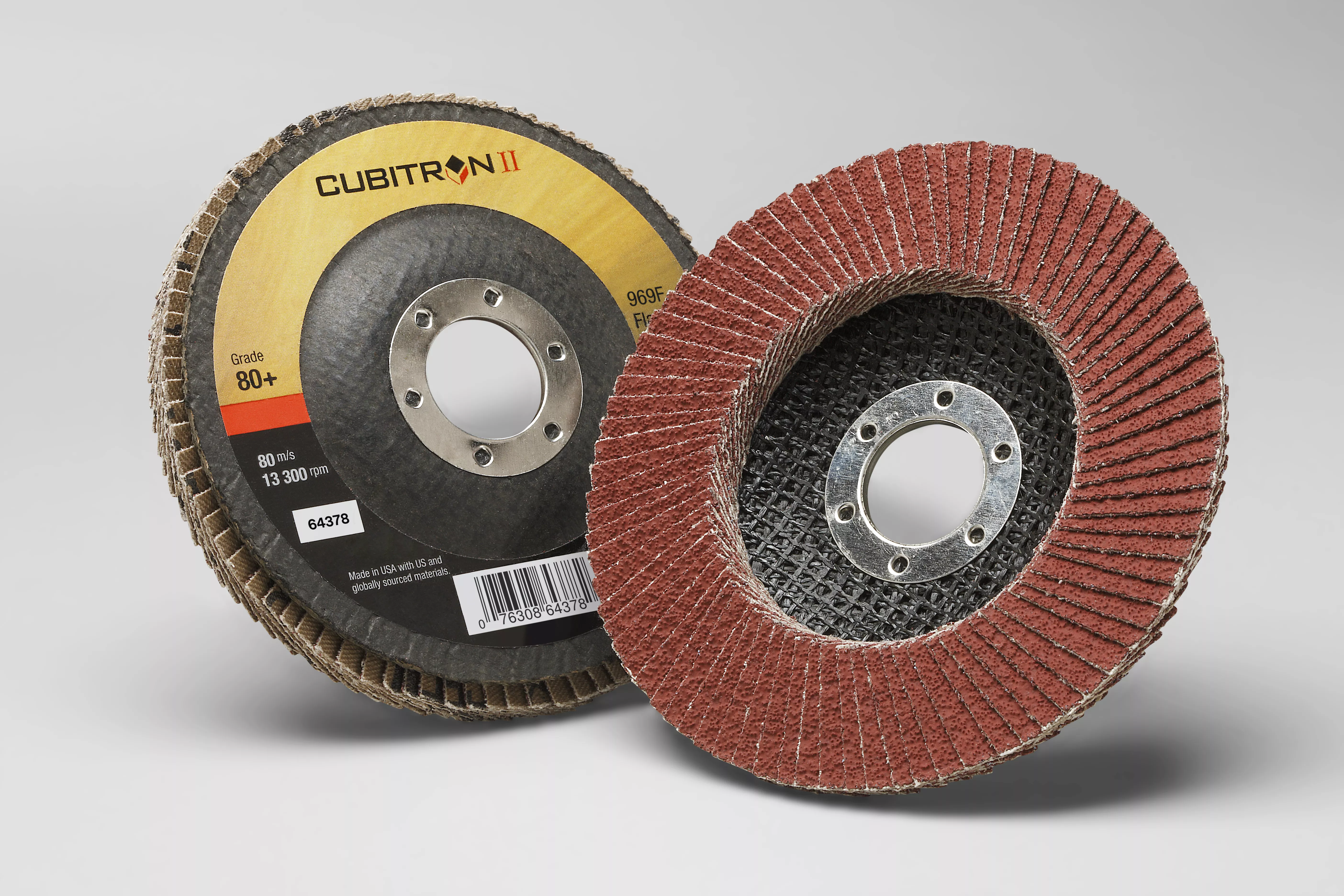 3M™ Cubitron™ II Flap Disc 969F, 80+, T27, 5 in x 7/8 in, 10 ea/Case