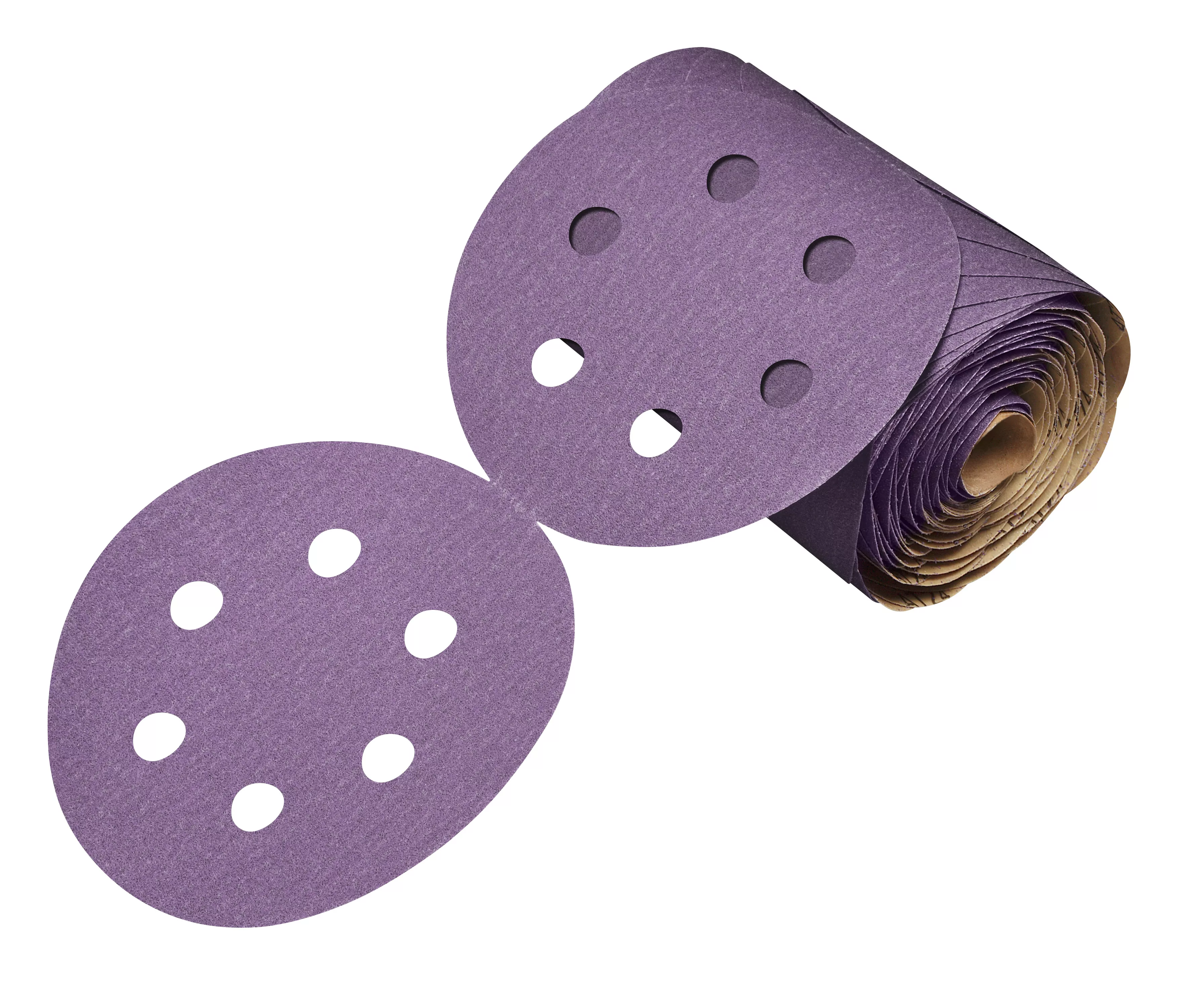 3M™ Cubitron™ II Stikit™ Paper Disc Roll 732U, 120+ C-weight, 6 in x NH, D/F 6HL, Die 600HZ, 100 Discs/Roll, 4 Rolls/Case