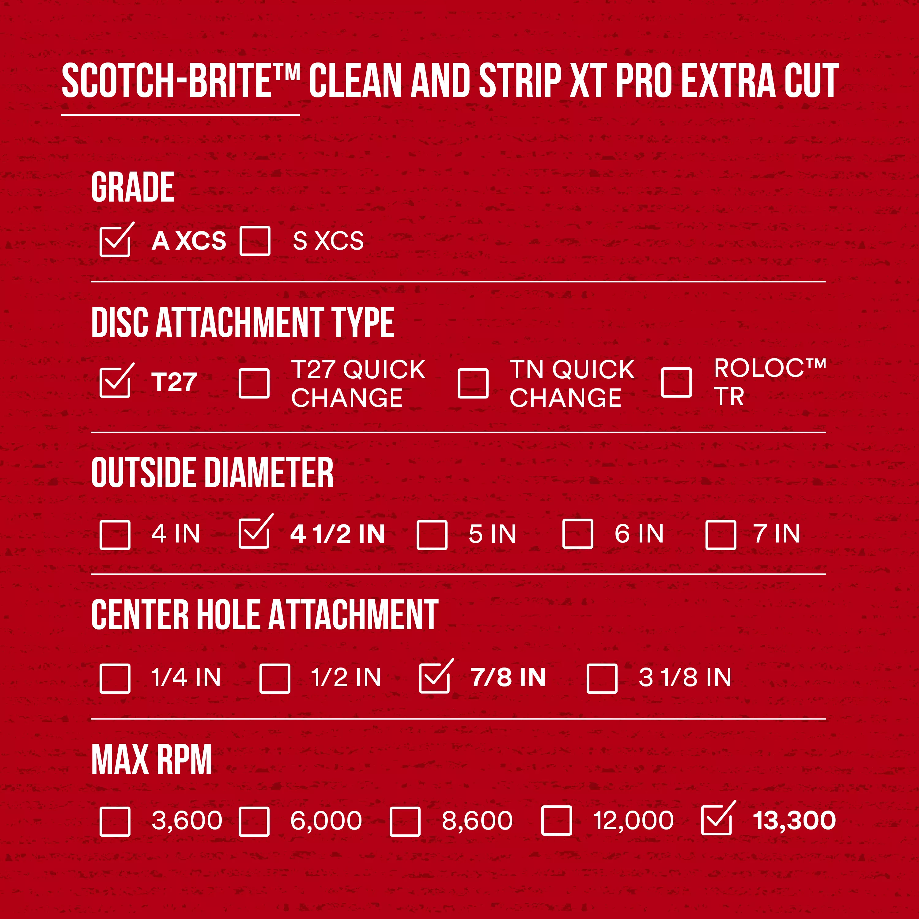 SKU 7100175515 | Scotch-Brite™ Clean and Strip XT Pro Extra Cut Disc