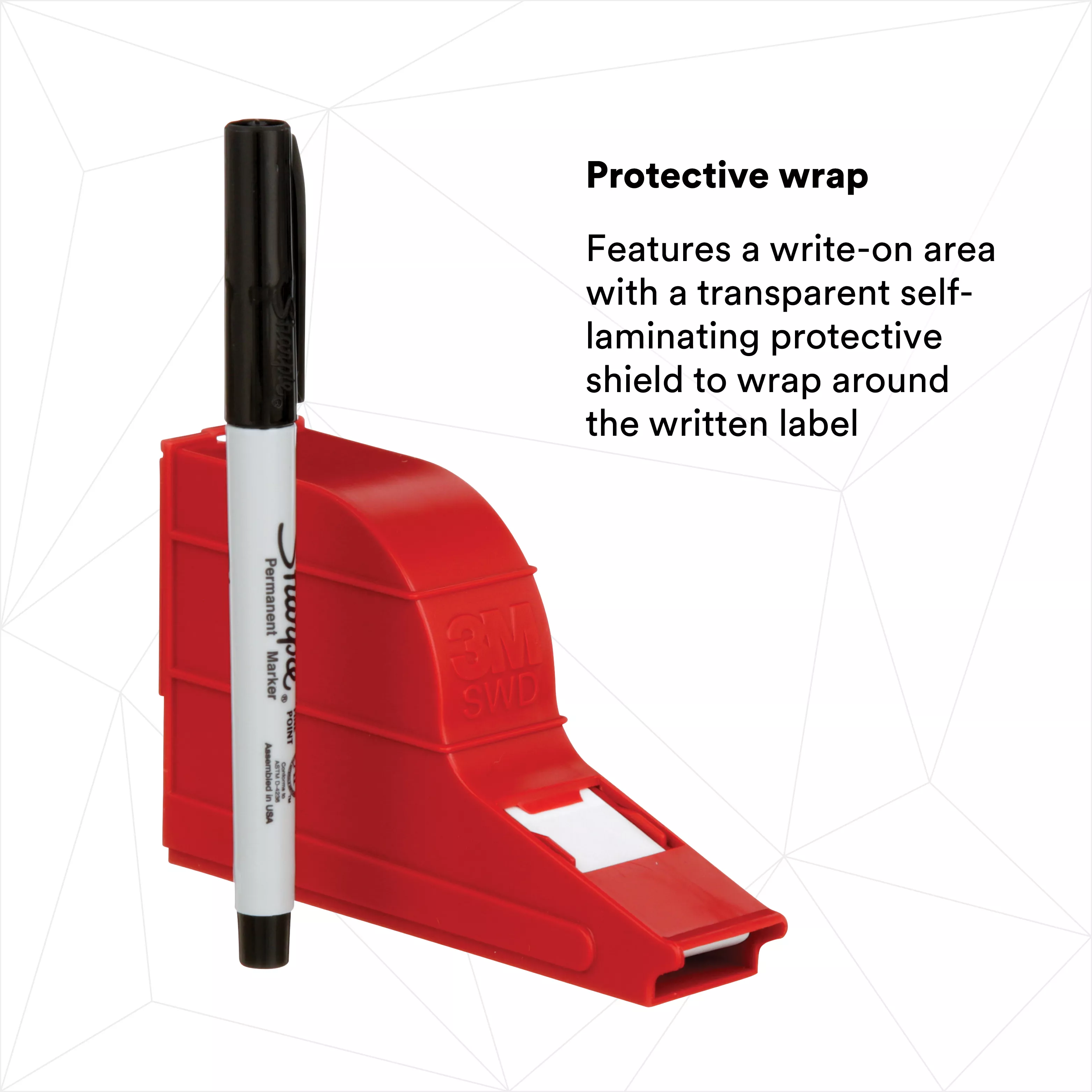 SKU 7000031501 | 3M™ ScotchCode™ Wire Marker Write-On Dispenser with Tape and Pen SWD