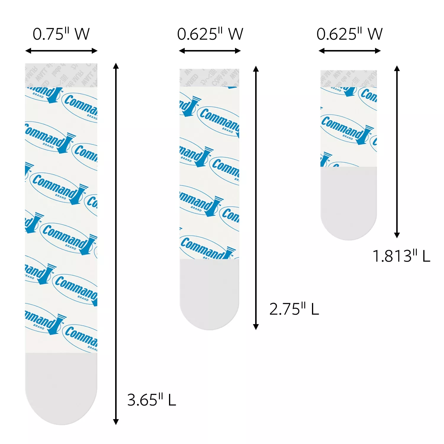 Product Number 17200 | Command™ Clear Assorted Refill Strips 17200CLR-ES