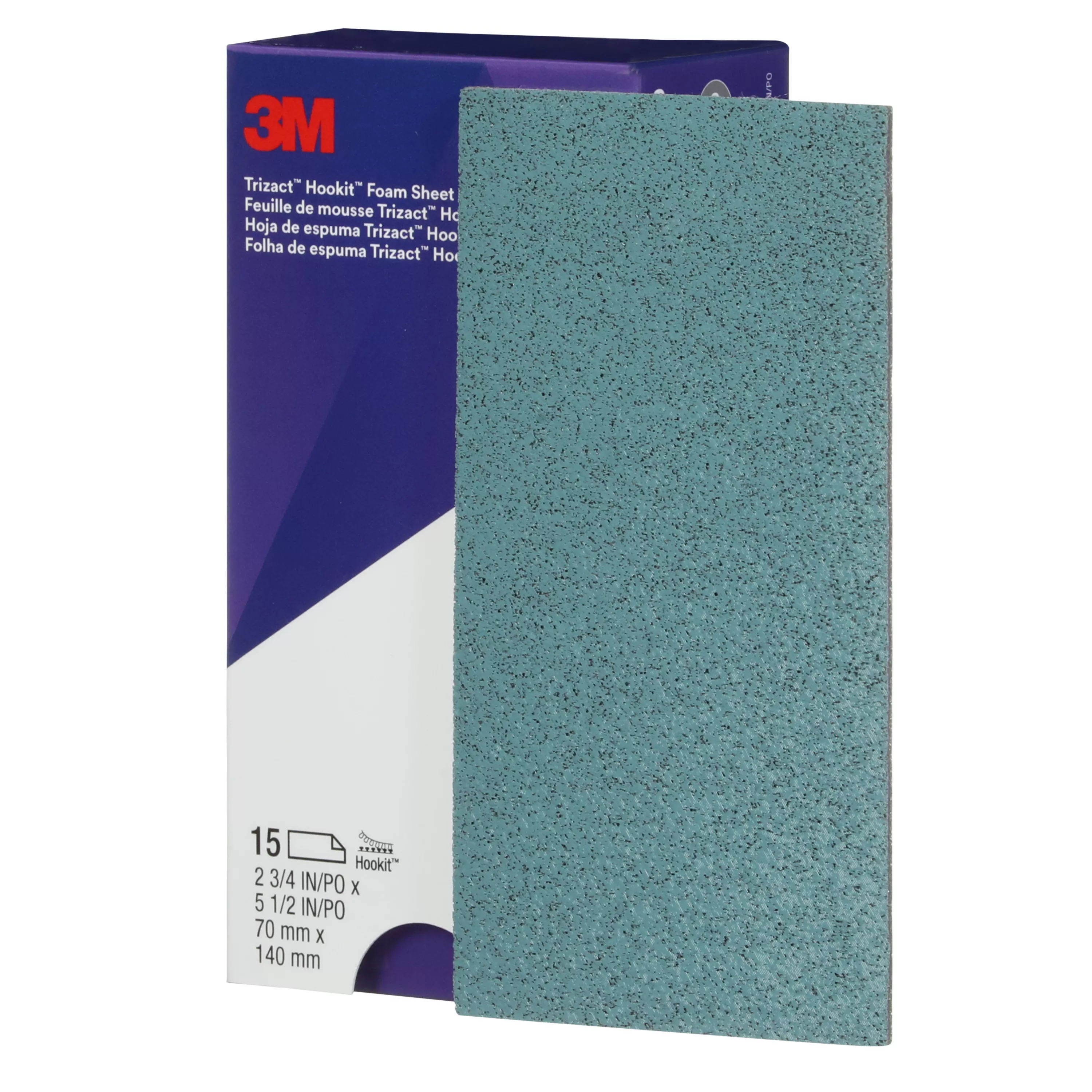 SKU 7000120135 | 3M™ Trizact™ Hookit™ Foam Abrasive 5000 Sheet 443SA