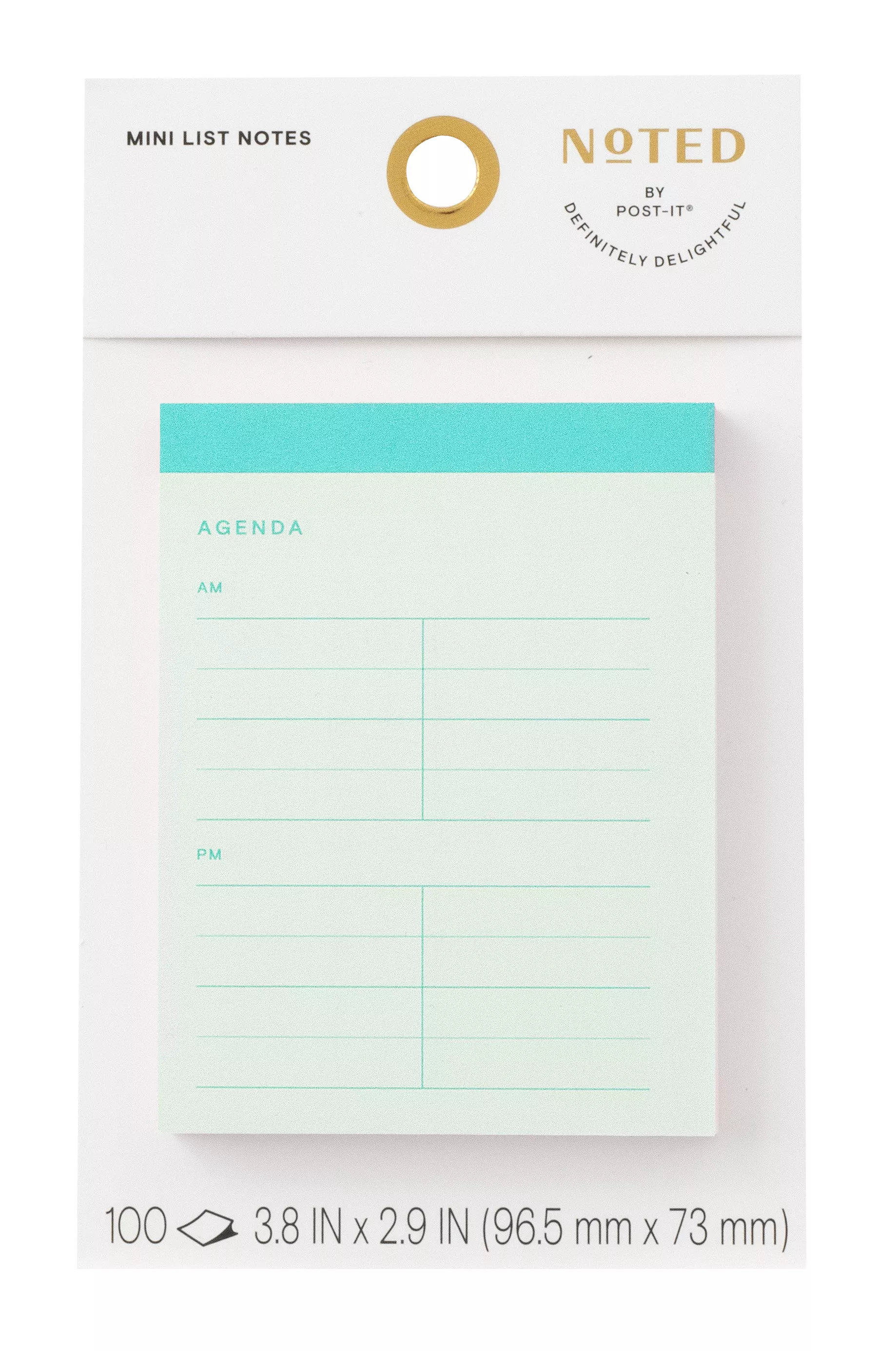 Post-it® Mini List Notes NTDE-34-1, 3.8 in x 2.9 in (96.5 mm x 73 mm)