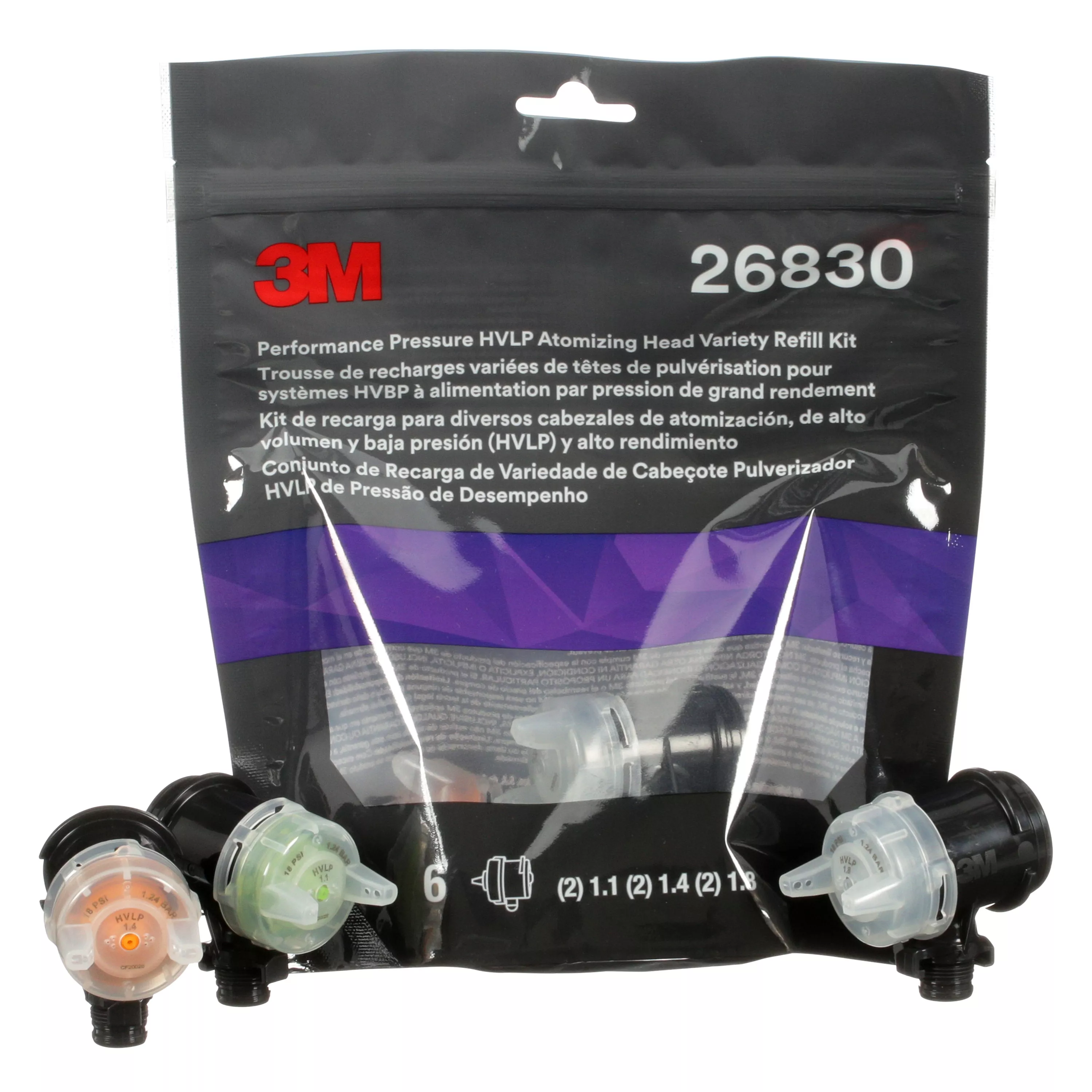 SKU 7100205980 | 3M™ Performance Pressure HVLP Atomizing Head Refill Kit