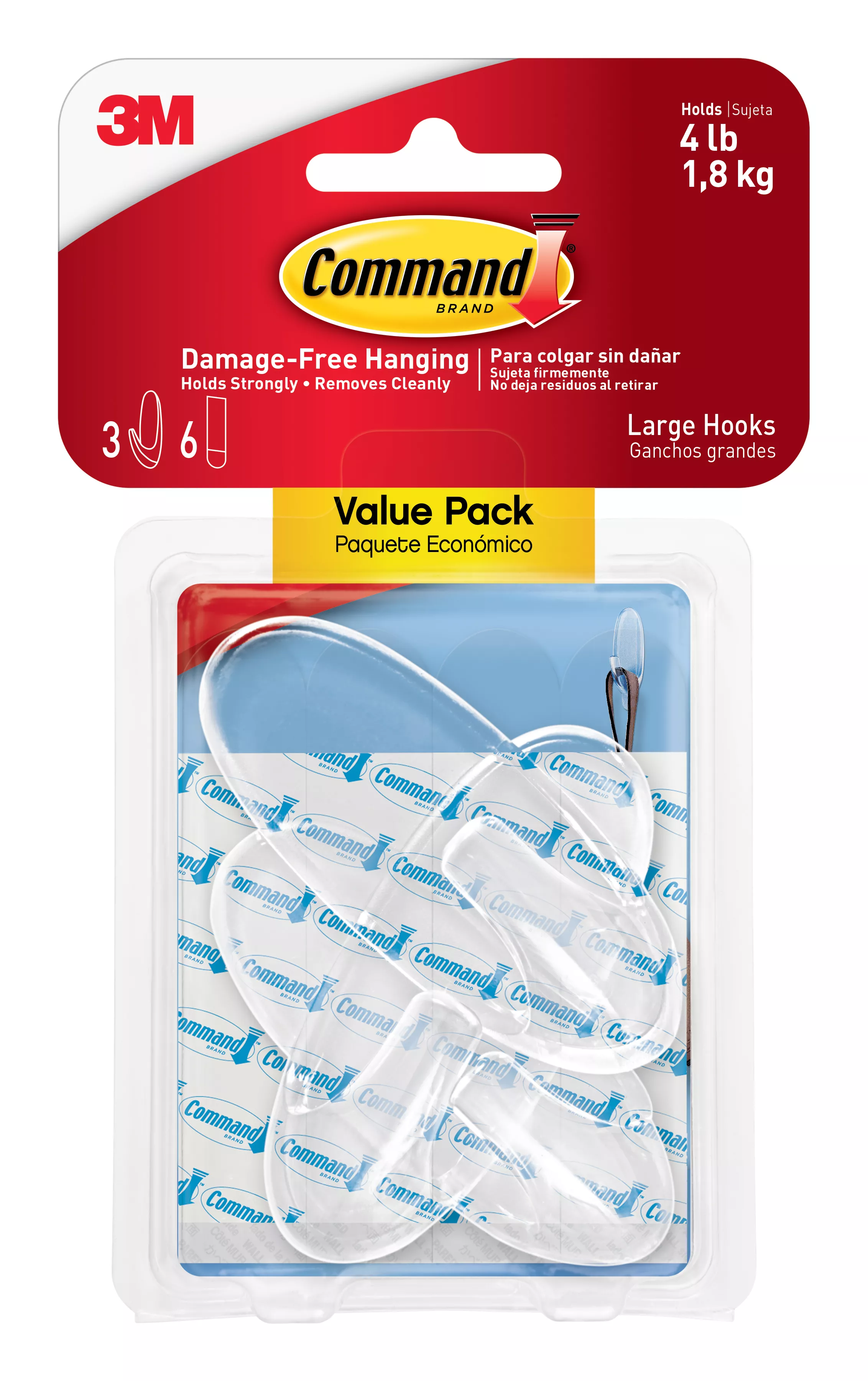 UPC 00051141370002 | Command™ Large Clear Hook with Clear Strips Value Pack