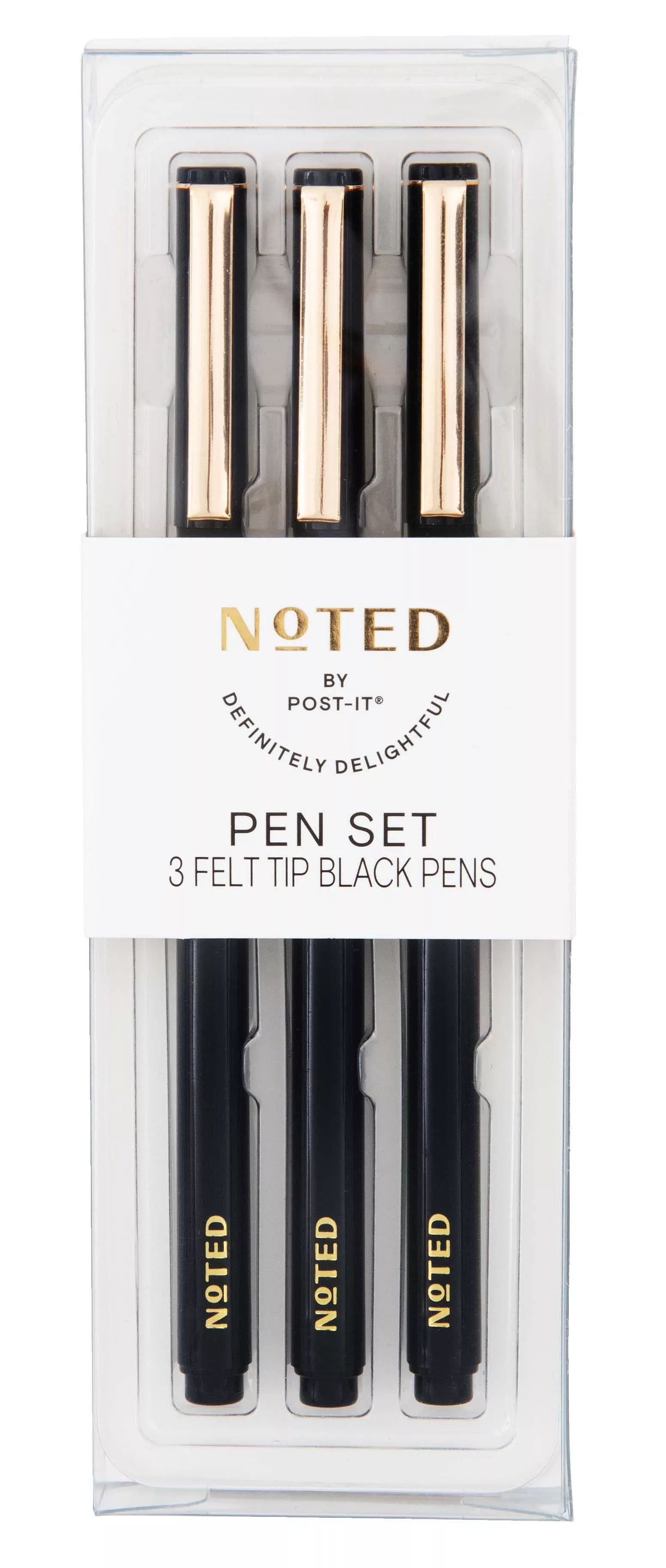 Post-it® 3pk Pens NTD9-PEN-BK, 3 Felt Tip Black Pens