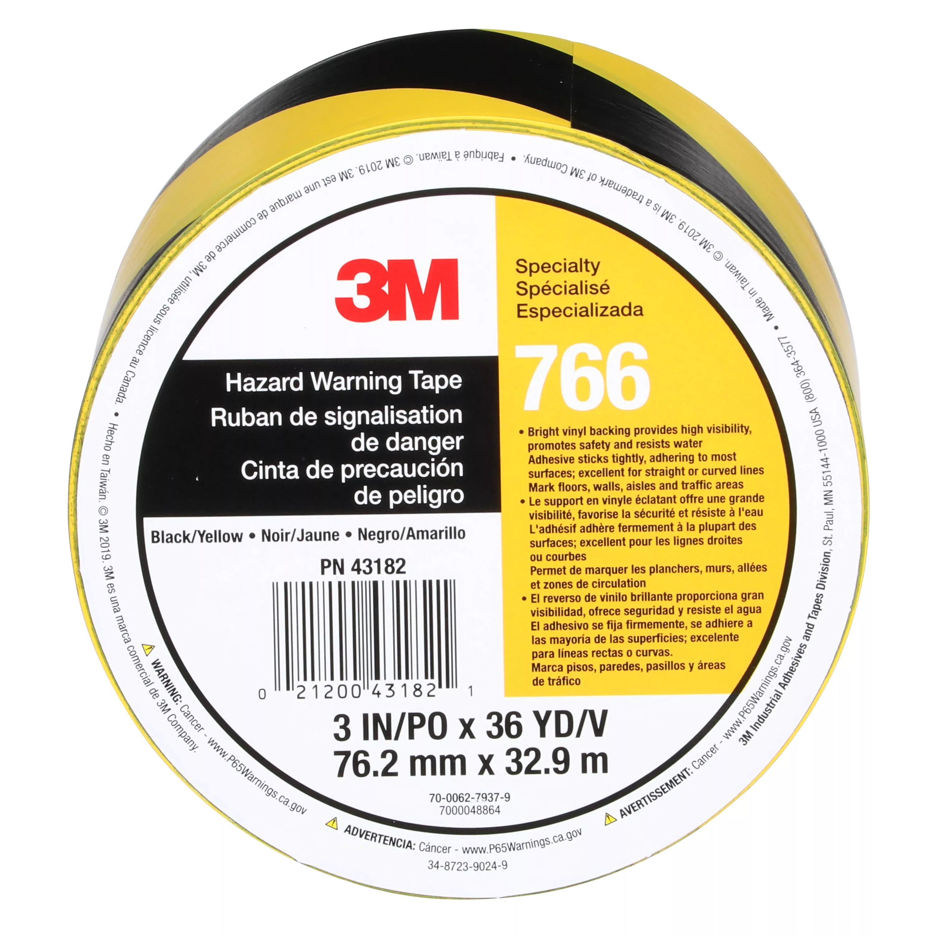 SKU 7000048864 | 3M™ Safety Stripe Vinyl Tape 766