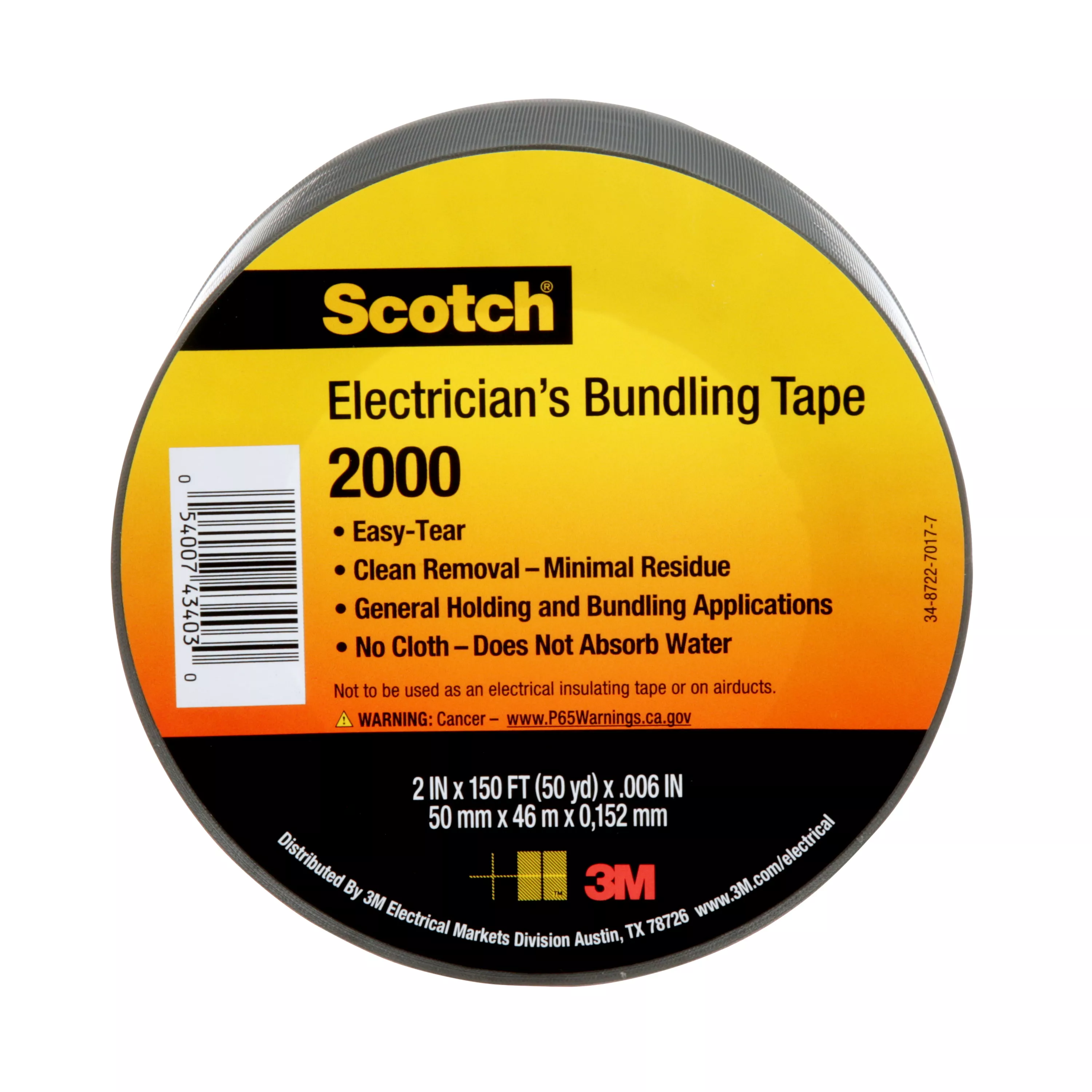 SKU 7000031684 | Scotch® Electricians Duct Tape 2000