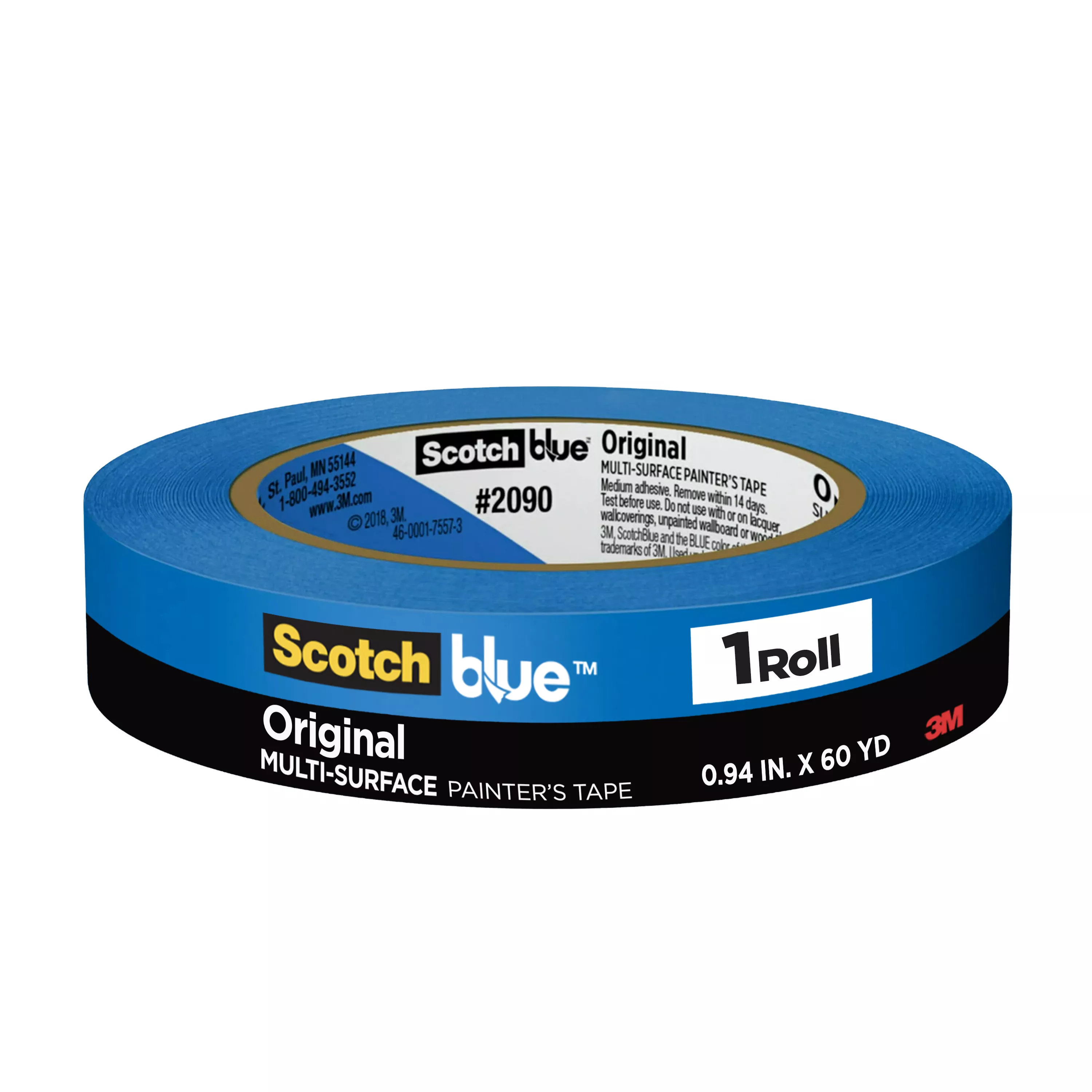 ScotchBlue™ Original Painter's Tape 2090-24NC, 0.94 in x 60 yd (24mm x 54,8m)