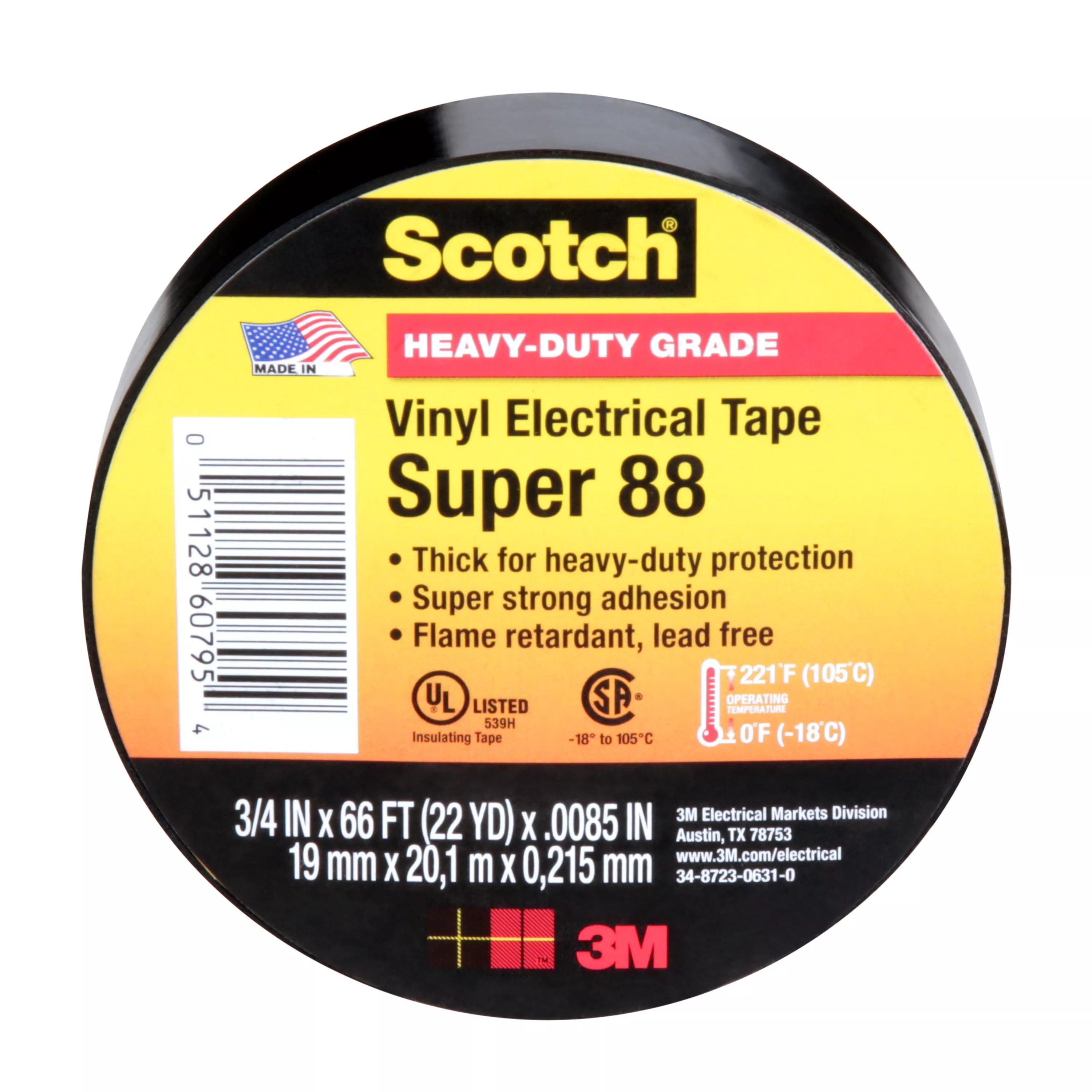 UPC 30051128607955 | Scotch® Vinyl Electrical Tape Super 88