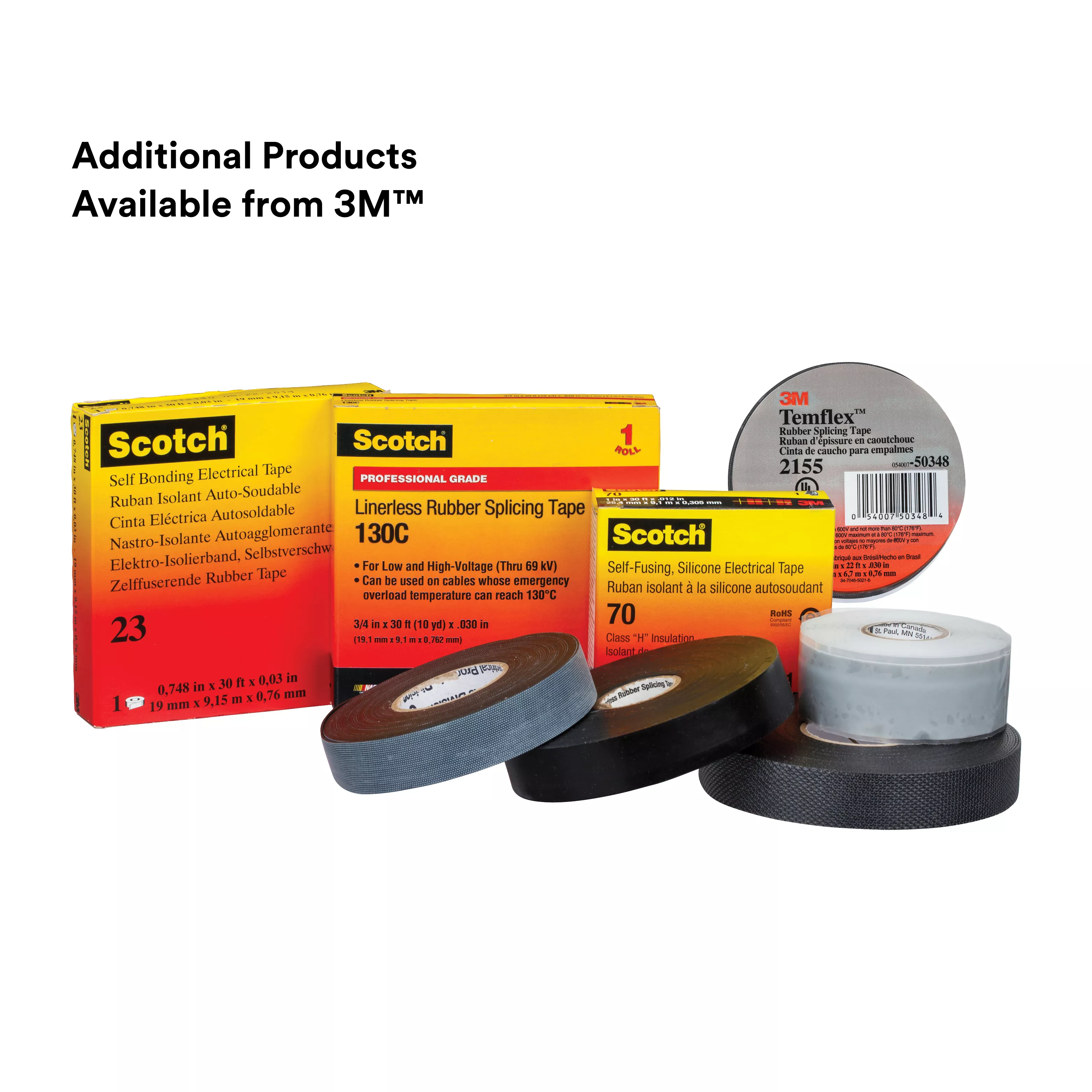 SKU 7000089970 | 3M™ Temflex™ Rubber Splicing Tape 2155