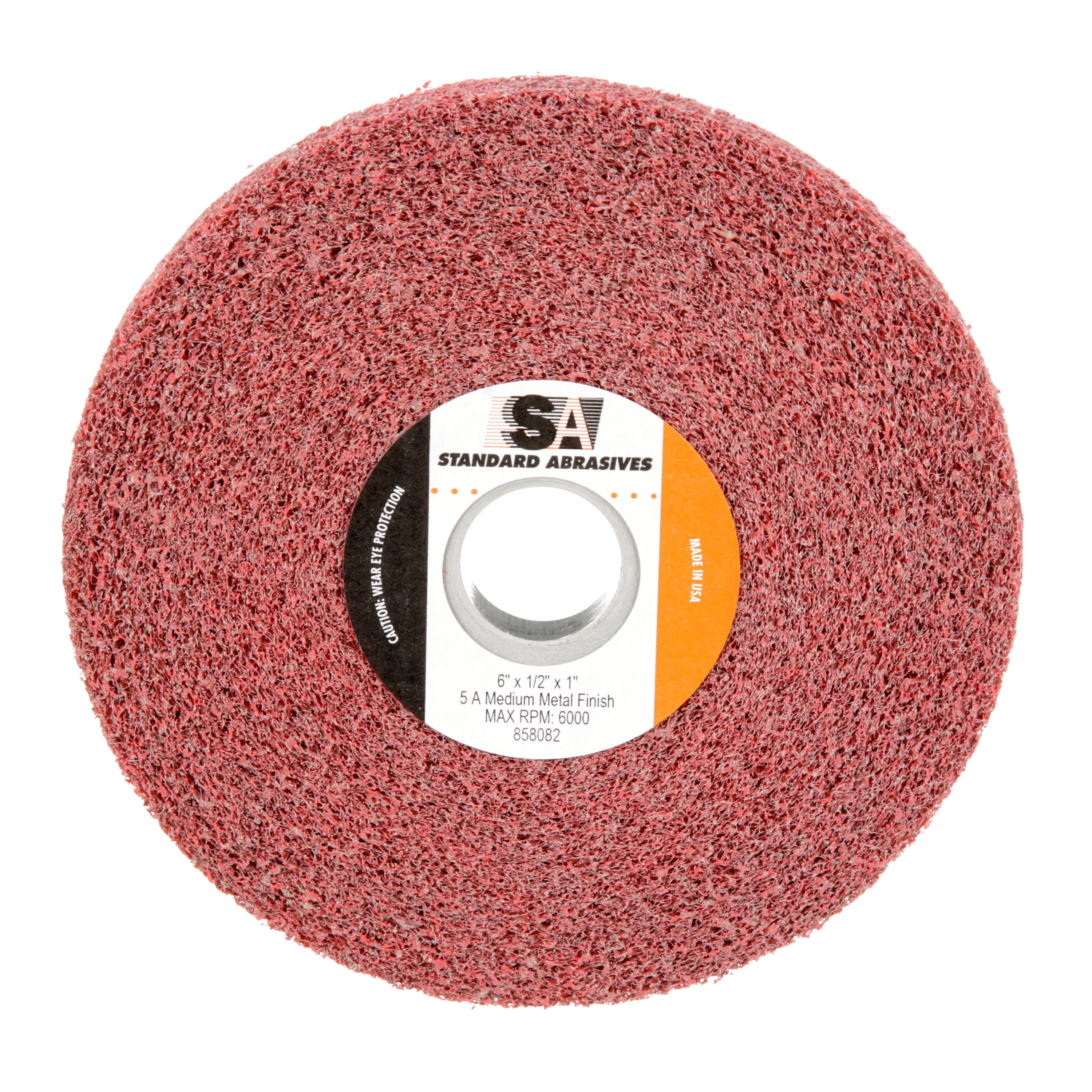 Standard Abrasives™ Metal Finishing Wheel 858082, 6 in x 1/2 in x 1 in
5A MED, 4 ea/Case