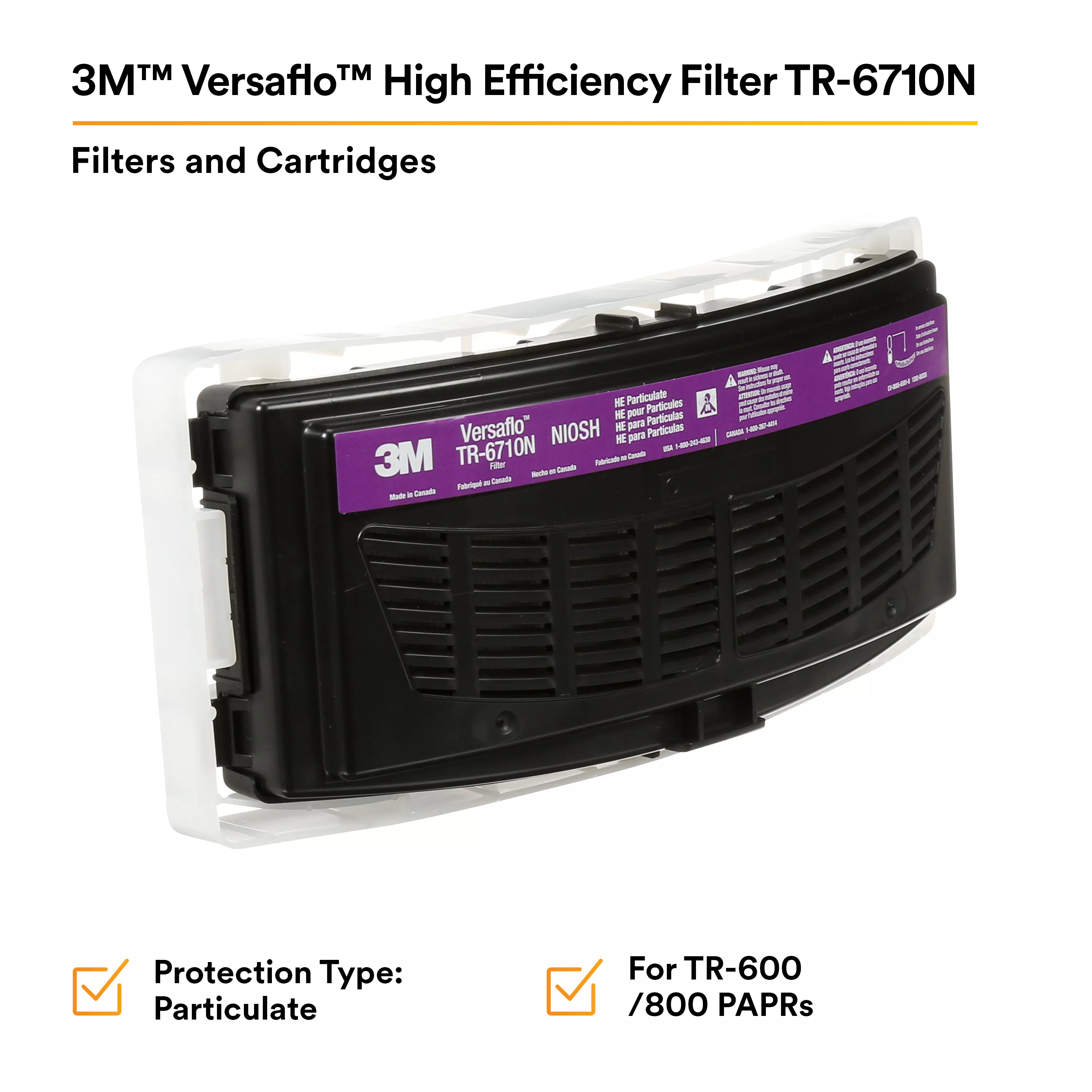 UPC 50051131373575 | 3M™ Versaflo™ High Efficiency Filter TR-6710N-5 / 37357(AAD)