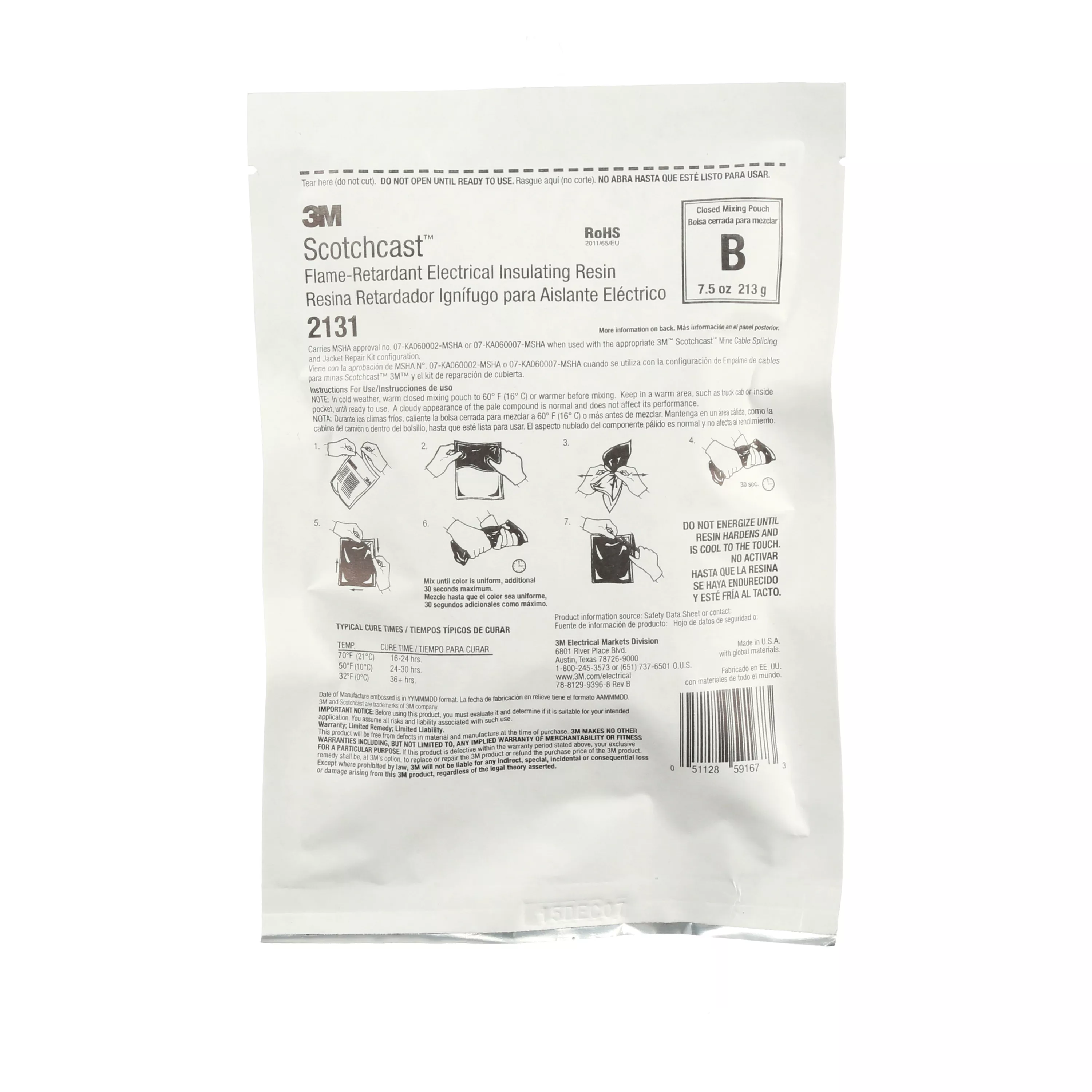 3M™ Scotchcast™ Resin bag SC 2131, 175 ml/213 g, 10 ea/Case