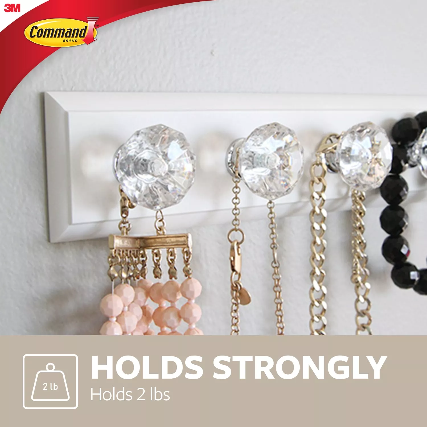 SKU 7100067620 | Command™ Jewelry and Scarf Rack HOM-18CR-ES