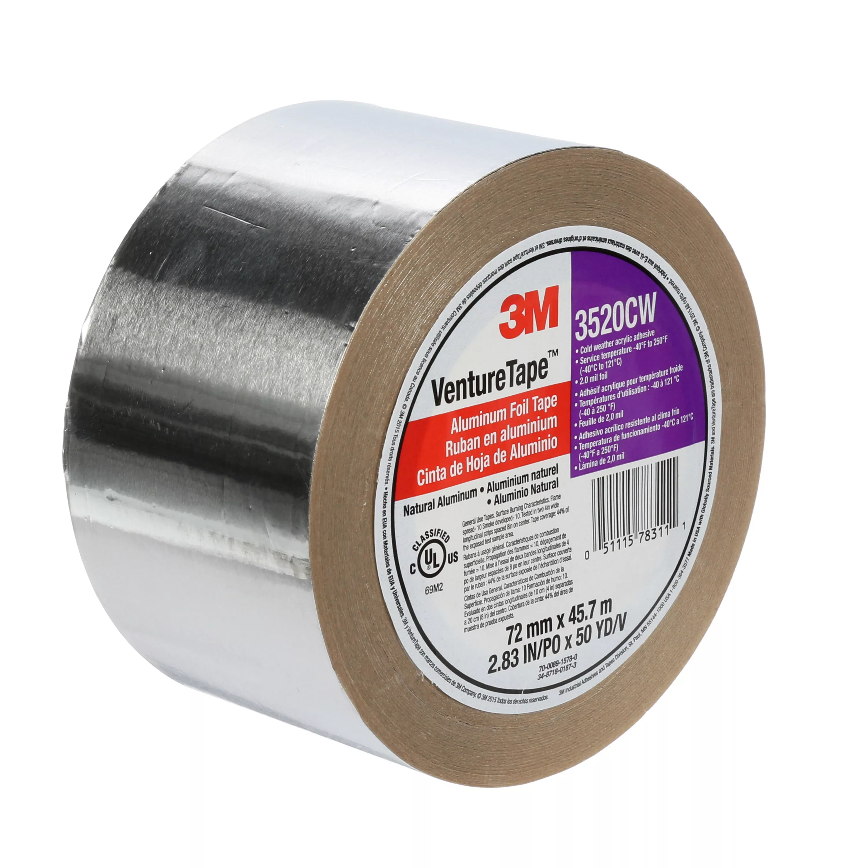 UPC 00051115783111 | 3M™ Venture Tape™ Aluminum Foil Tape 3520CW