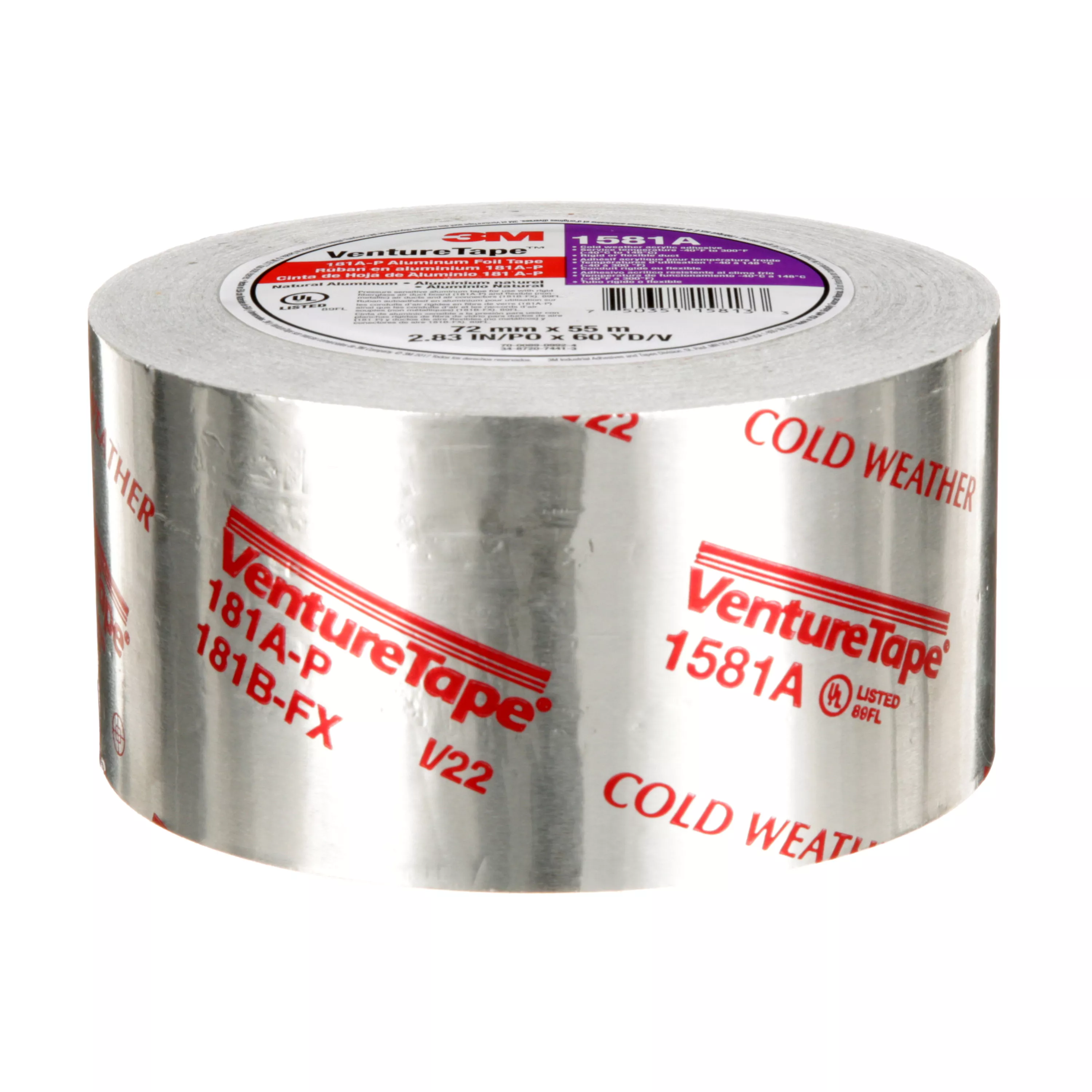 UPC 00750351158133 | 3M™ Venture Tape™ UL181A-P Aluminum Foil Tape 1581A